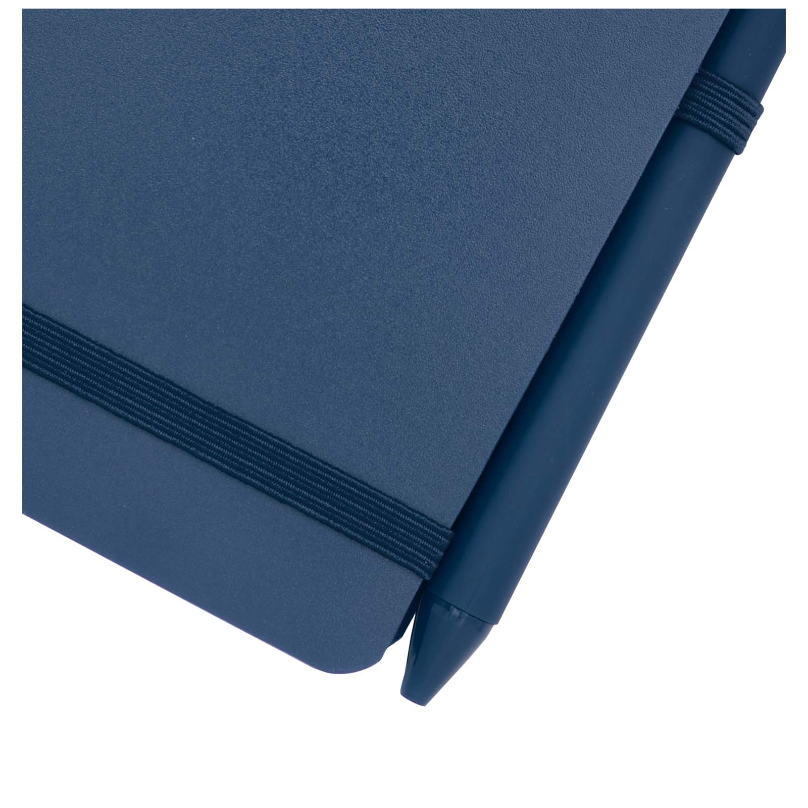 Thalaasa A6 Hardcover Notizbuch aus Ocean Bound Kunststoff mit Kugelschreiber (schwarze Mine) Ozeanblau