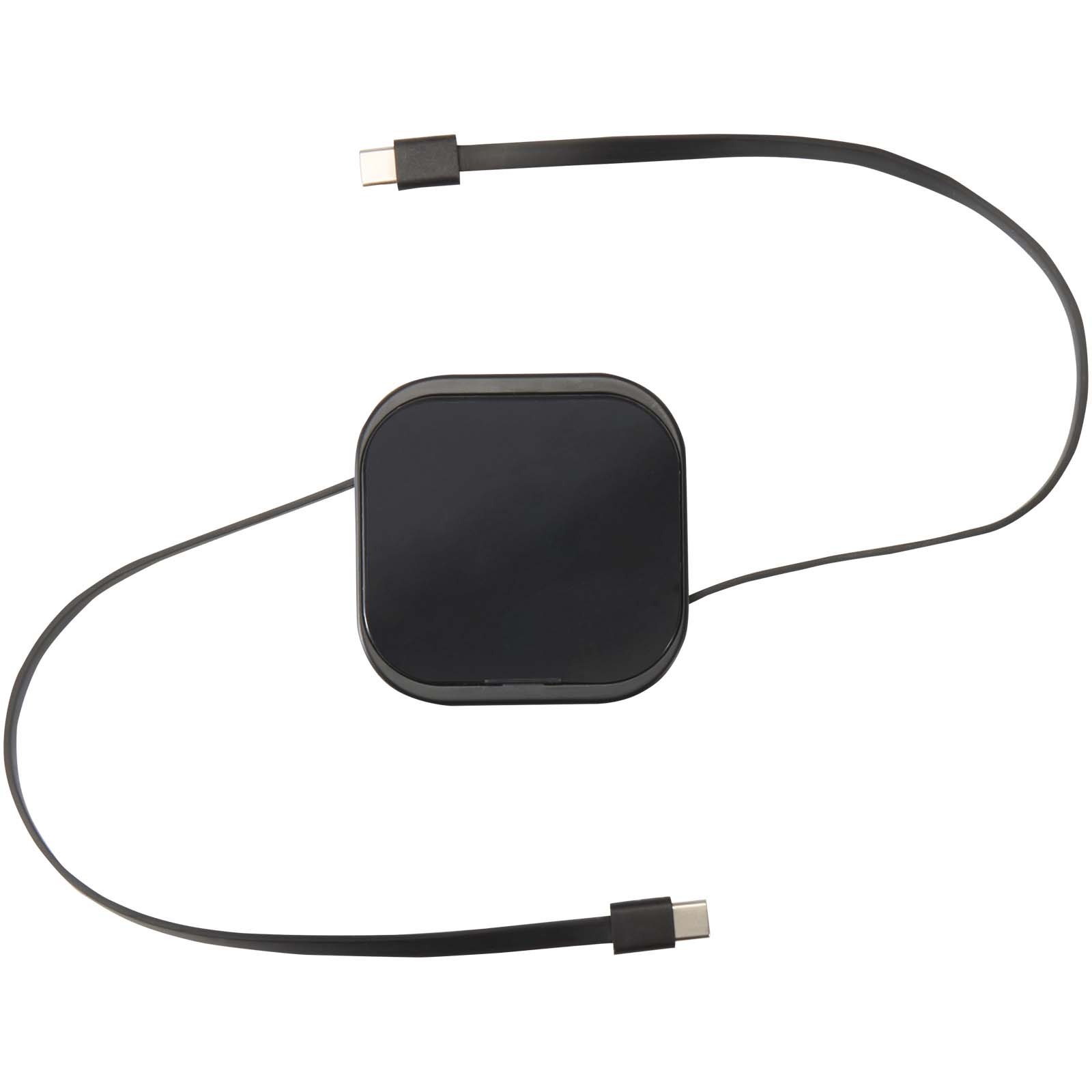 Gloas Aufrollbares 5 in 1 Kabel aus Recyclingmaterial mit Datensynchronisierung und 100 W Schnellladefunktion sowie Smartphon schwarz