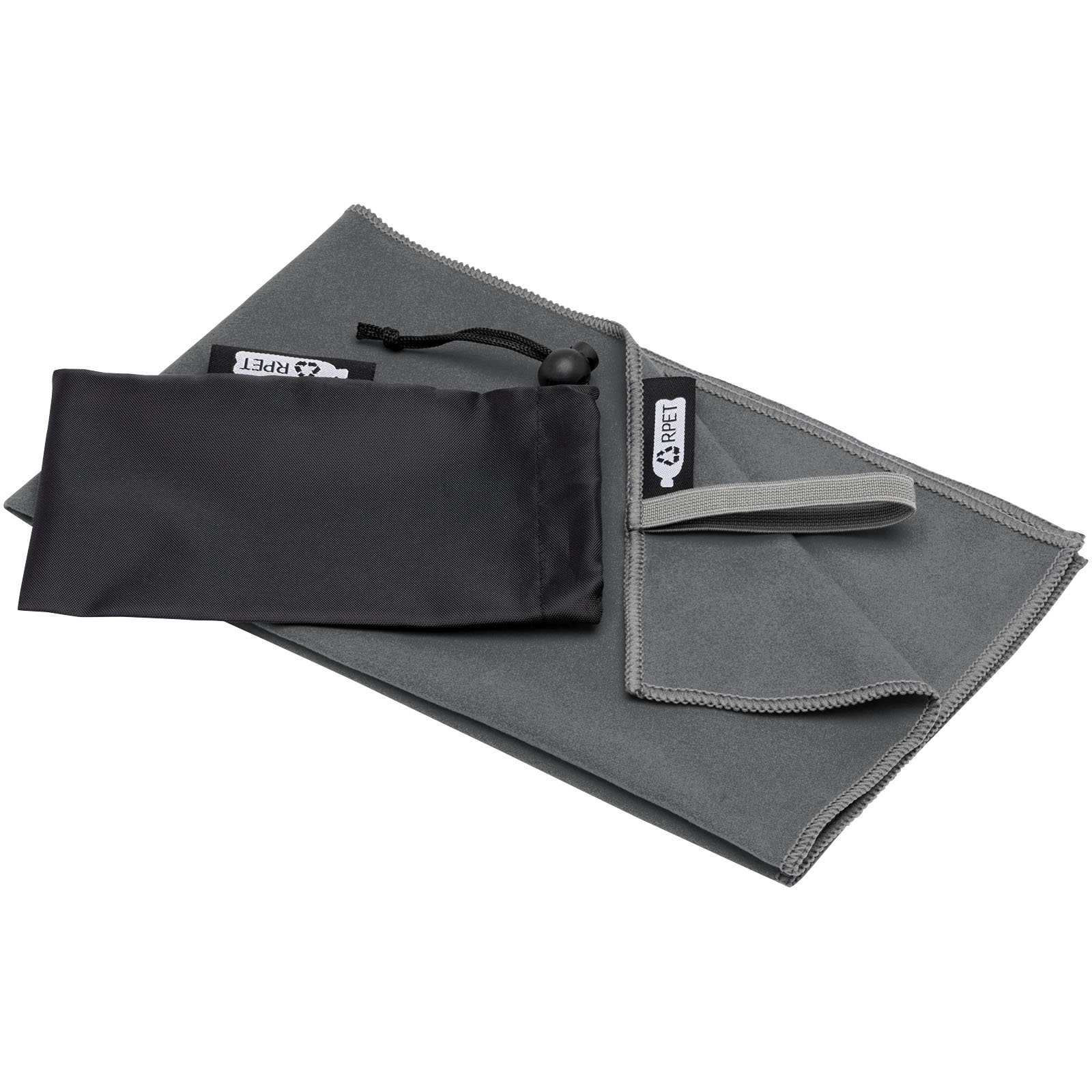 Pieter ultraleichtes und schnell trocknendes GRS Handtuch 30 × 50 cm grau