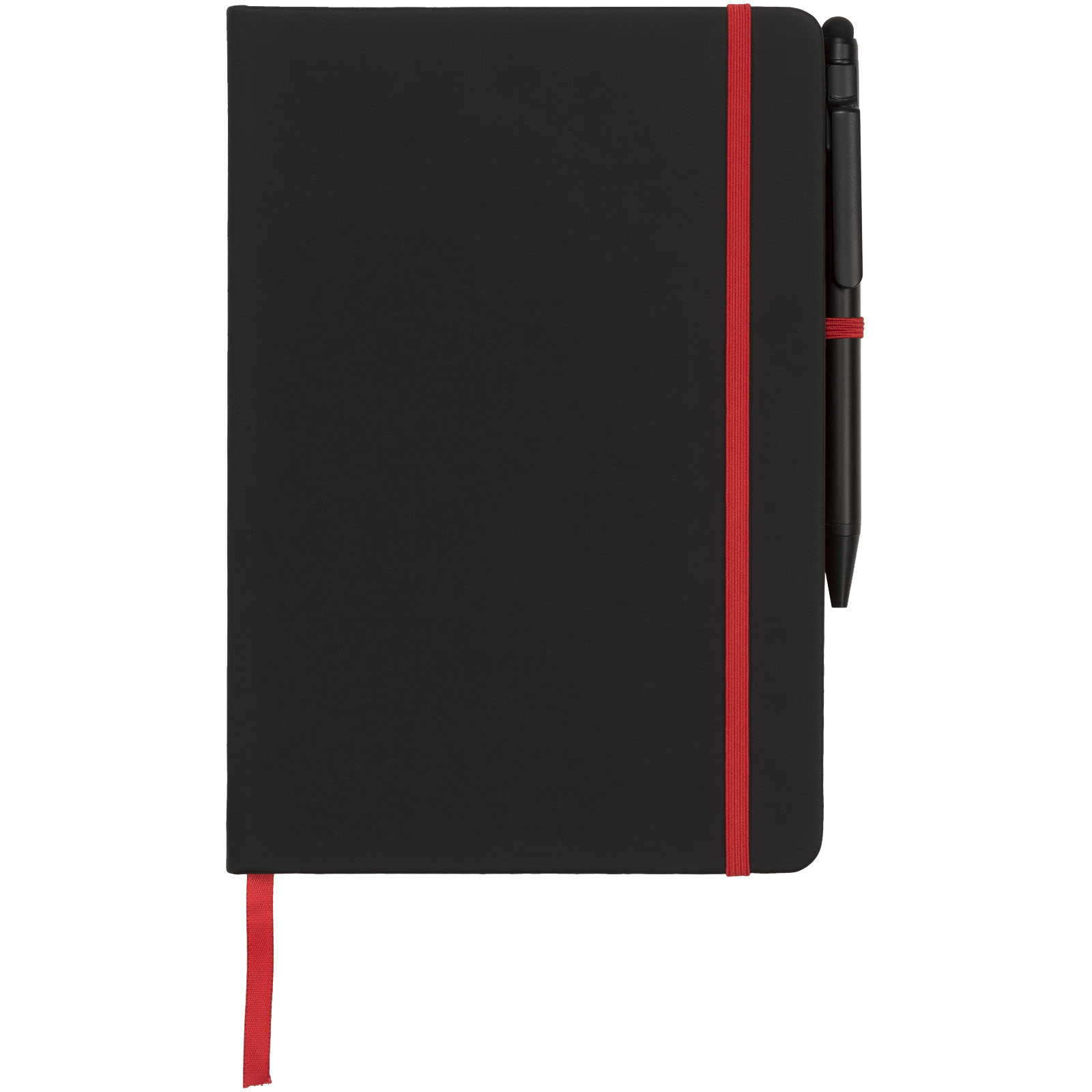 Noir Edge A5 Notizbuch mit farbigem Rand schwarz, rot