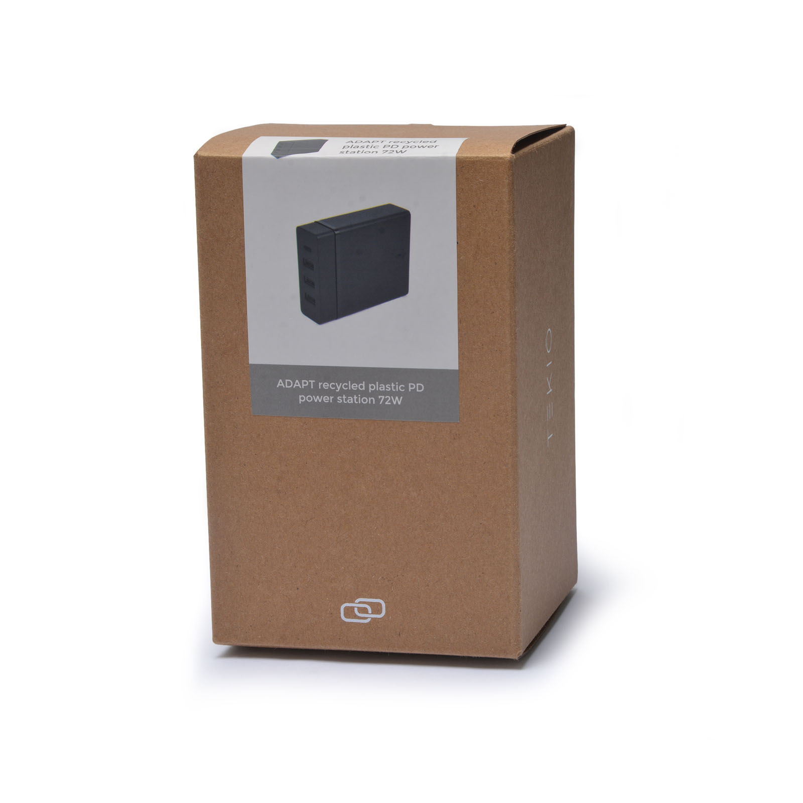 ADAPT PD-Powerstation aus recyceltem Kunststoff, 72W schwarz