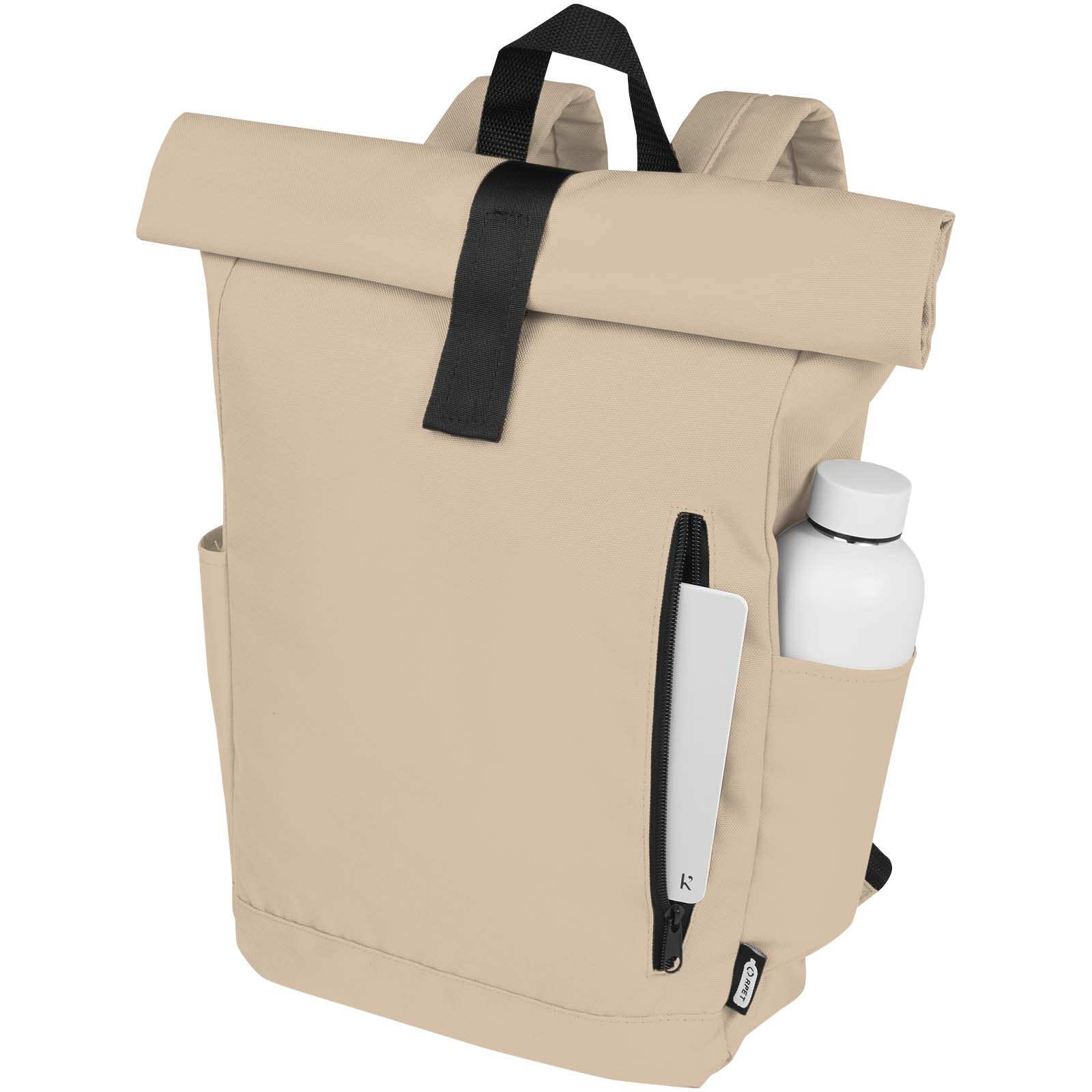 Byron 15,6" GRS RPET Roll-Top Rucksack 18 L oatmeal