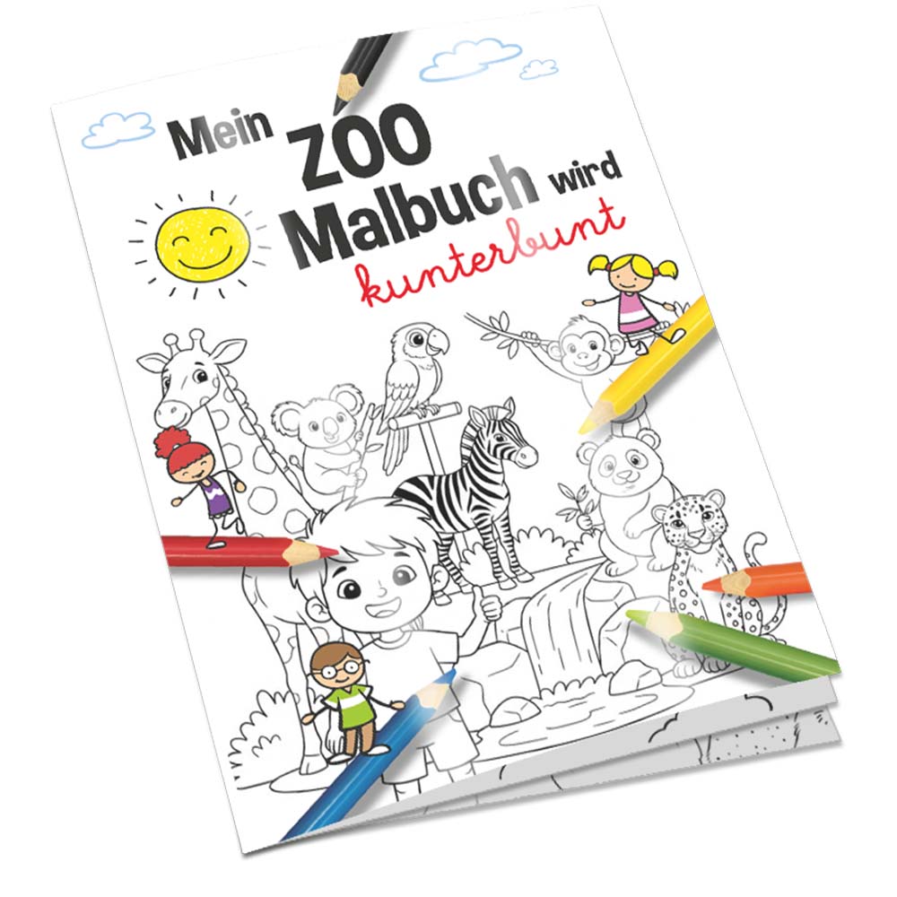 Malbuch / Mal-Set A6 - Zoo