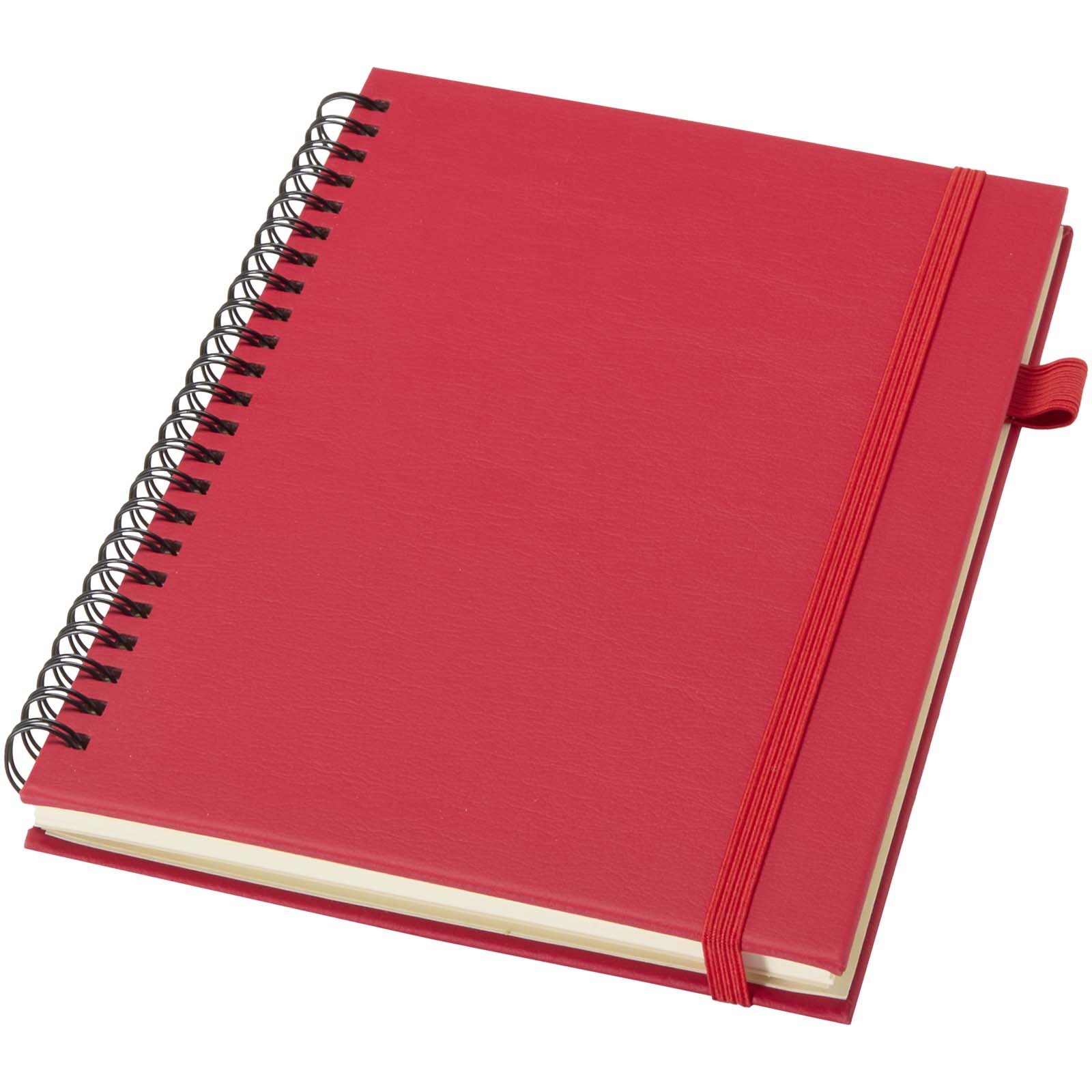 Liss A5 Hardcover Spiralnotizbuch aus recyceltem Kunststoff rot