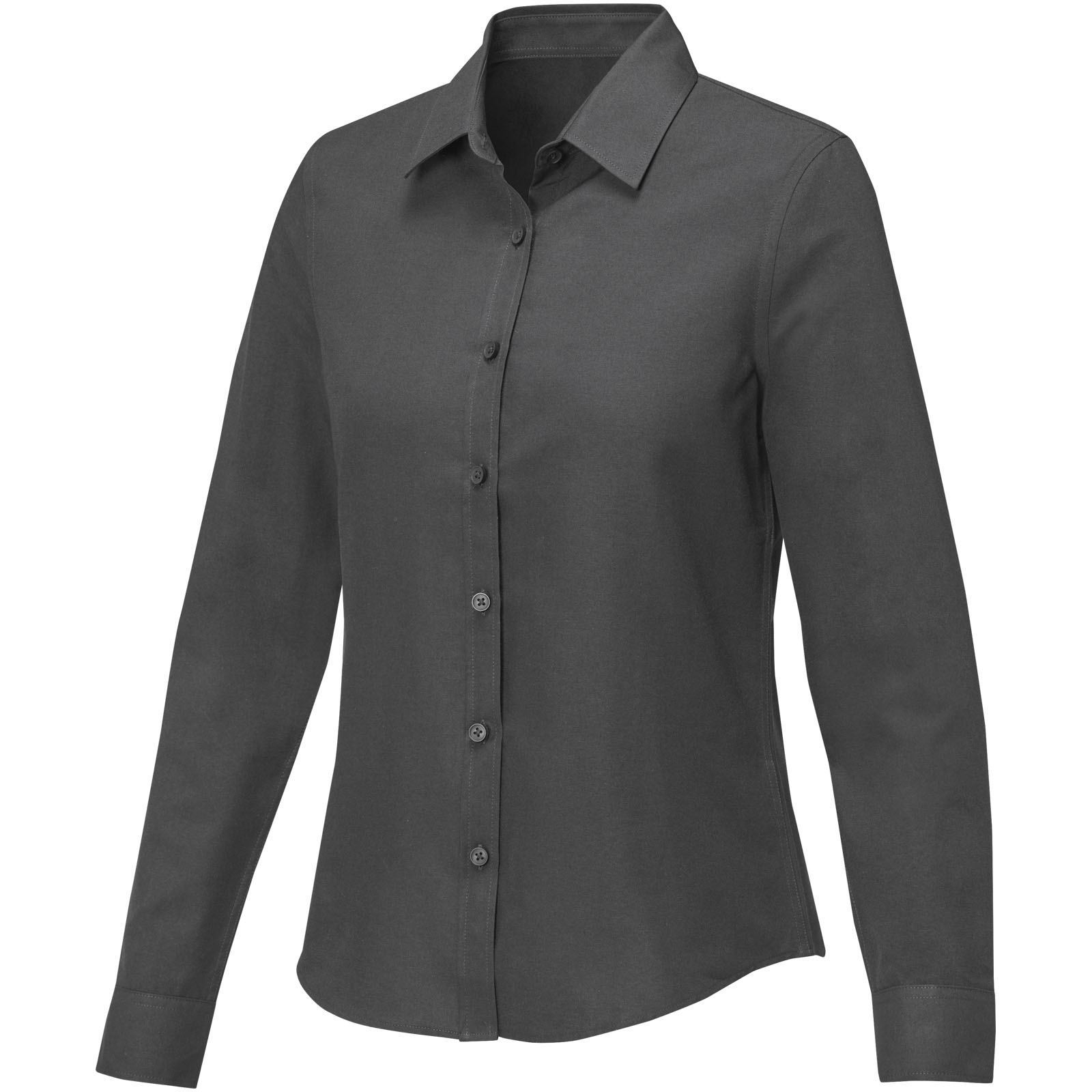Pollux 130 g/m² Damenbluse mit langen Ärmeln storm grey