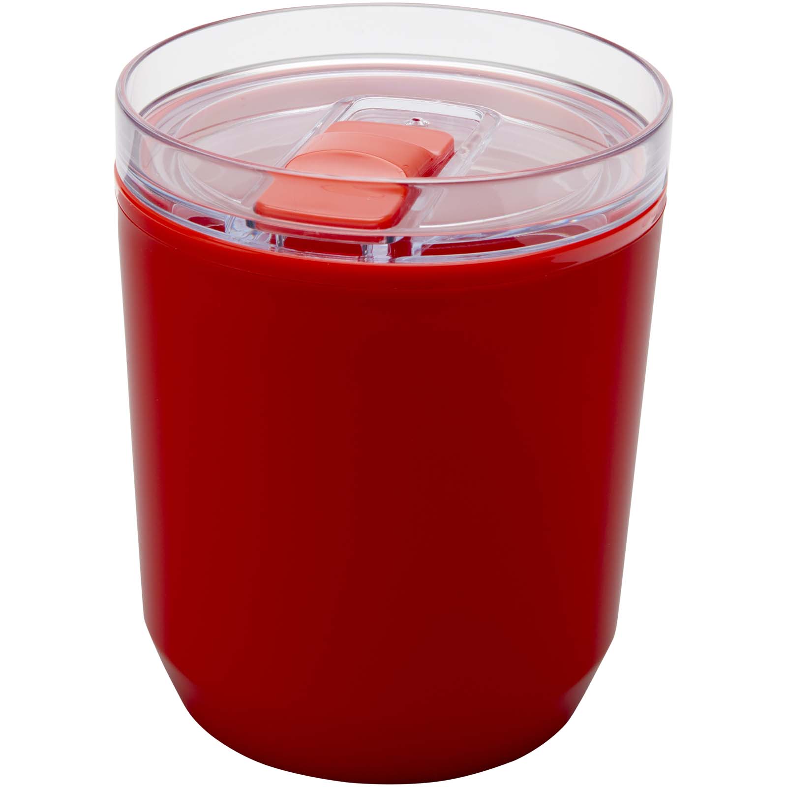 Hudson 180 ml doppelwandiger Becher aus recyceltem Kunststoff rot