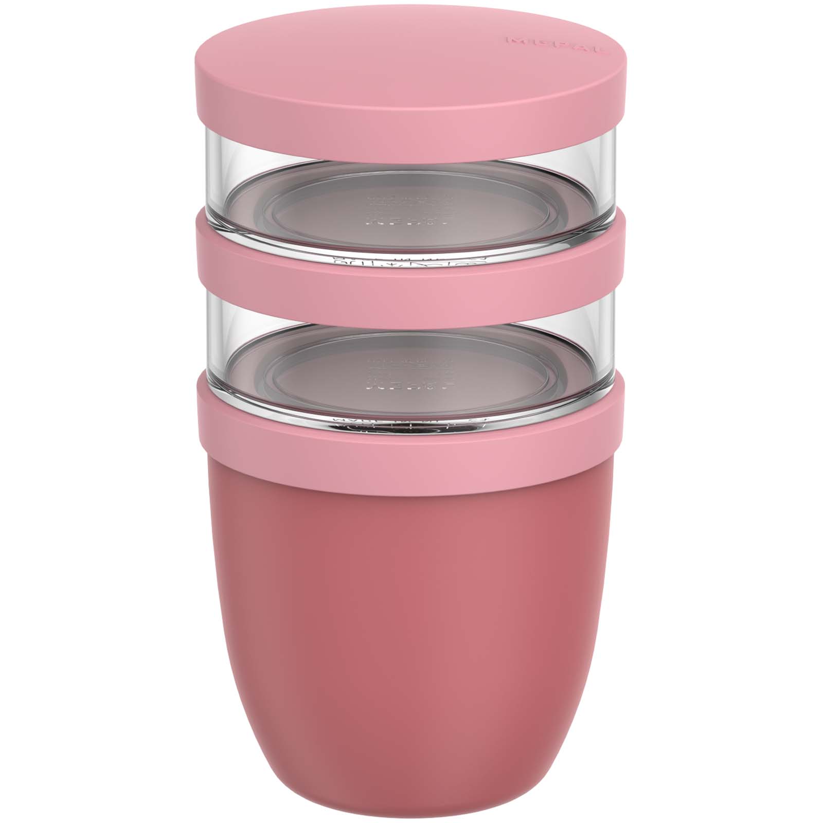 Mepal Ellipse Dreiteiliger, 500 ml + 2 x 200 ml Lunchpot rosa