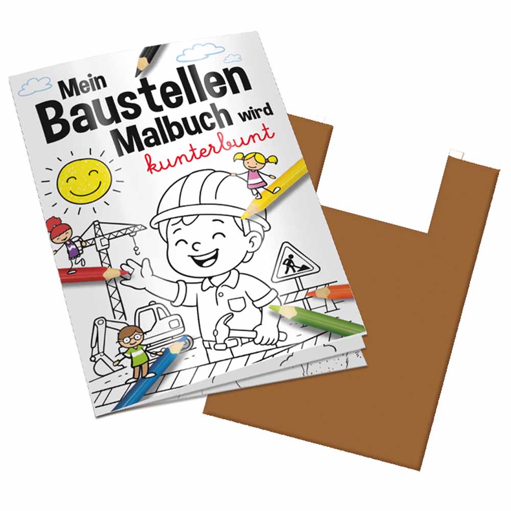 Malbuch / Mal-Set A6 - Baustelle
