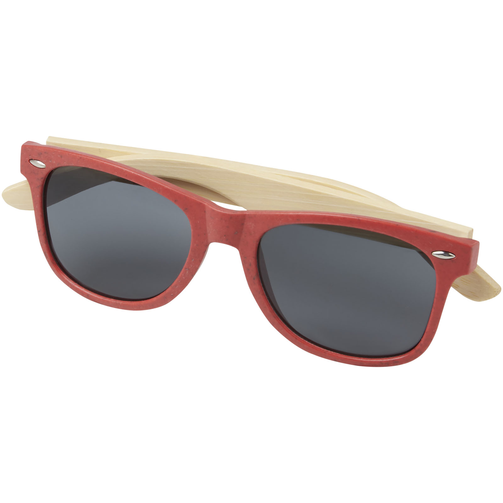 Sun Ray Bambus Sonnenbrille rot