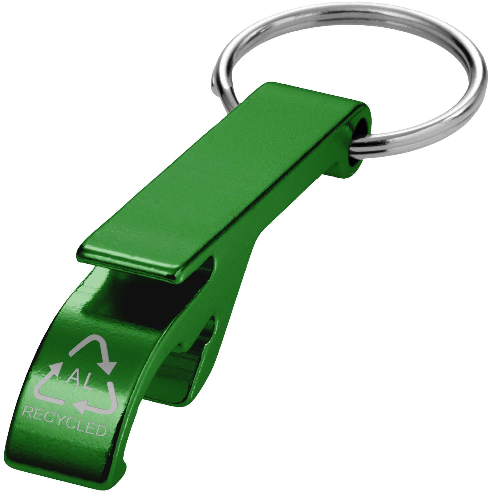 Tao Schlüsselanhänger mit Flaschen- und Dosenöffner aus recyceltem RCS Aluminium grün