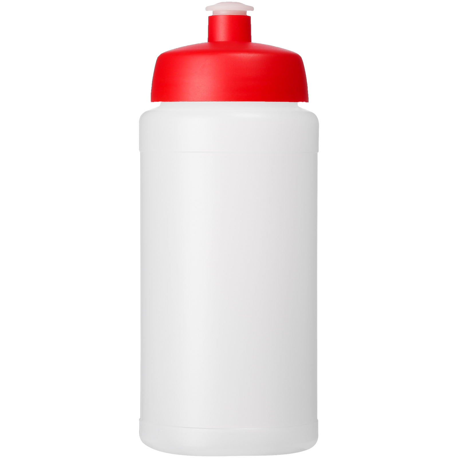 Baseline® Plus grip 500 ml Sportflasche mit Sportdeckel transparent, rot