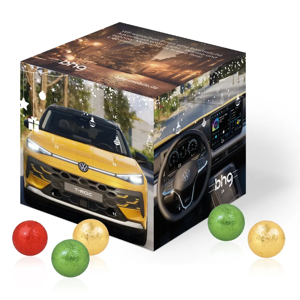 Adventskalender "Cube" mit Fairtrade® Schokolade