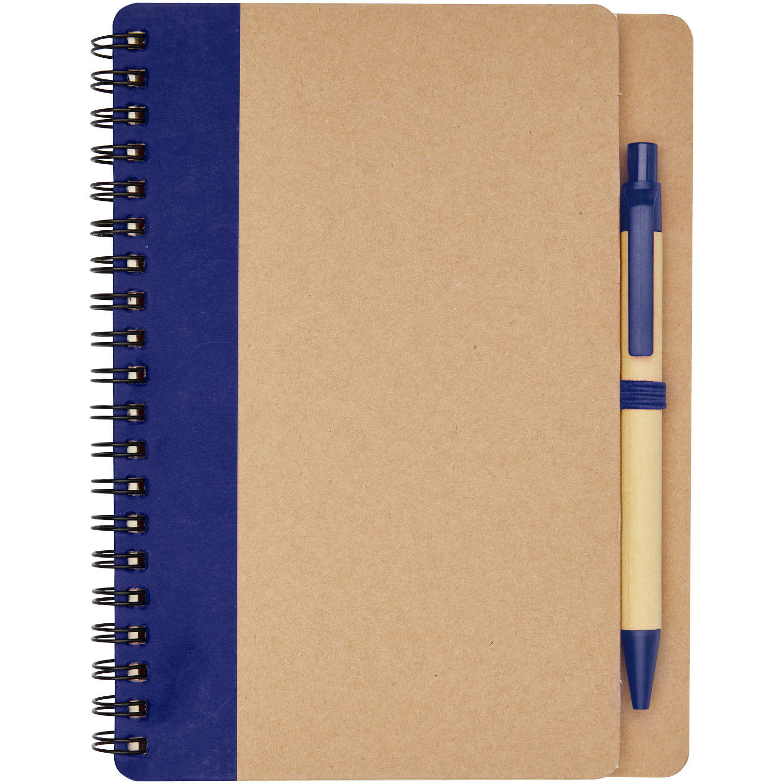 Priestly A6 Recycling Notizbuch mit Stift natur, navy