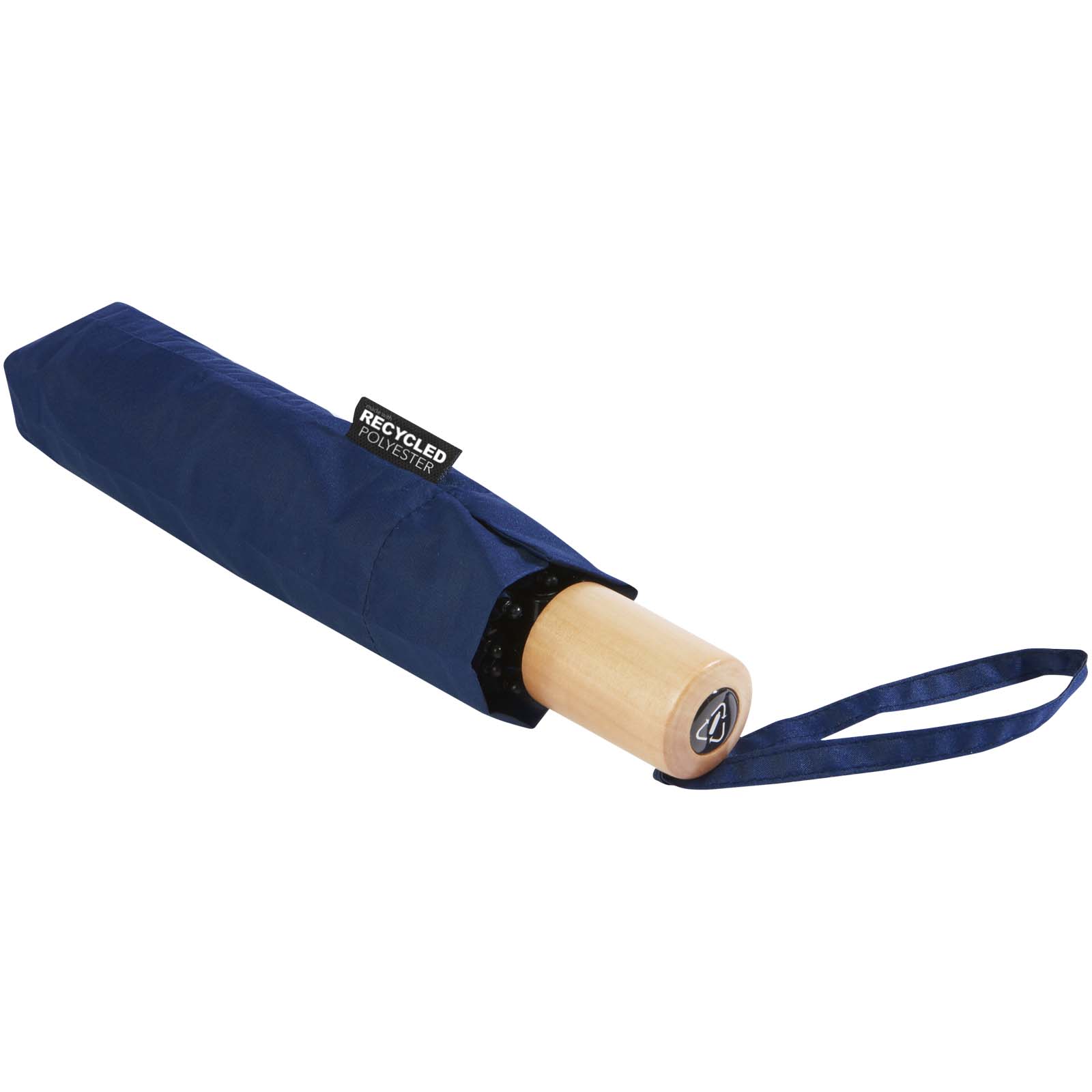 Birgit 21'' faltbarer winddichter Regenschirm aus recyceltem PET navy