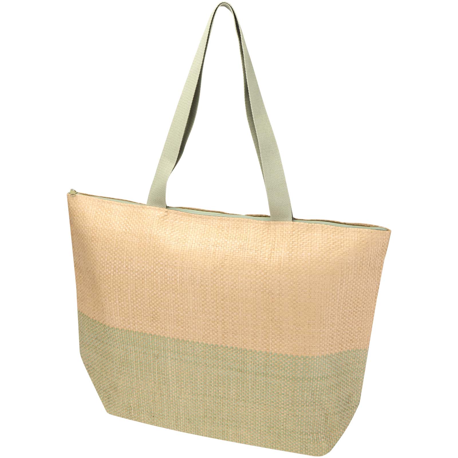 Rhythm große Strohpapier Tragetasche mit Reißverschluss, 21 l heather grün