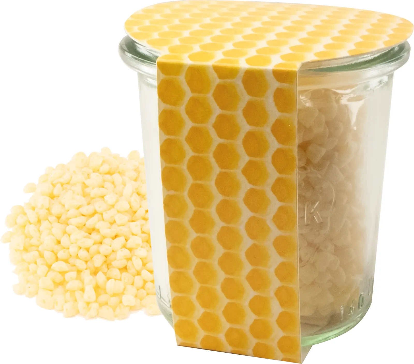 Gläschen Bienenwachslicht