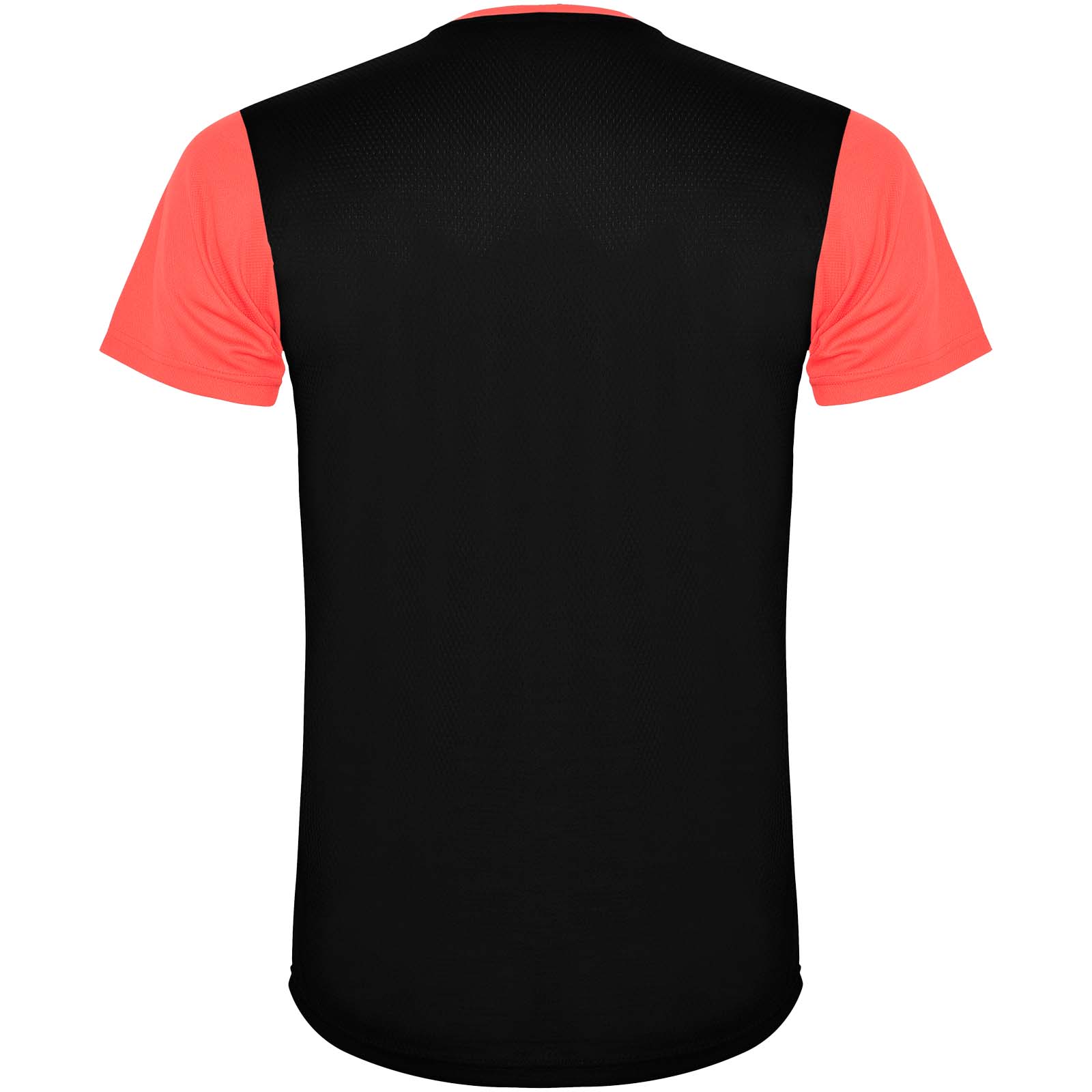 Detroit 130 g/m² Sport T-Shirt für Kinder fluorkoralle, schwarz