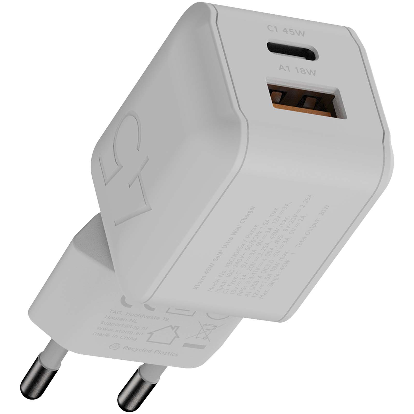 Xtorm 45 W NextGen Wandladegerät weiss
