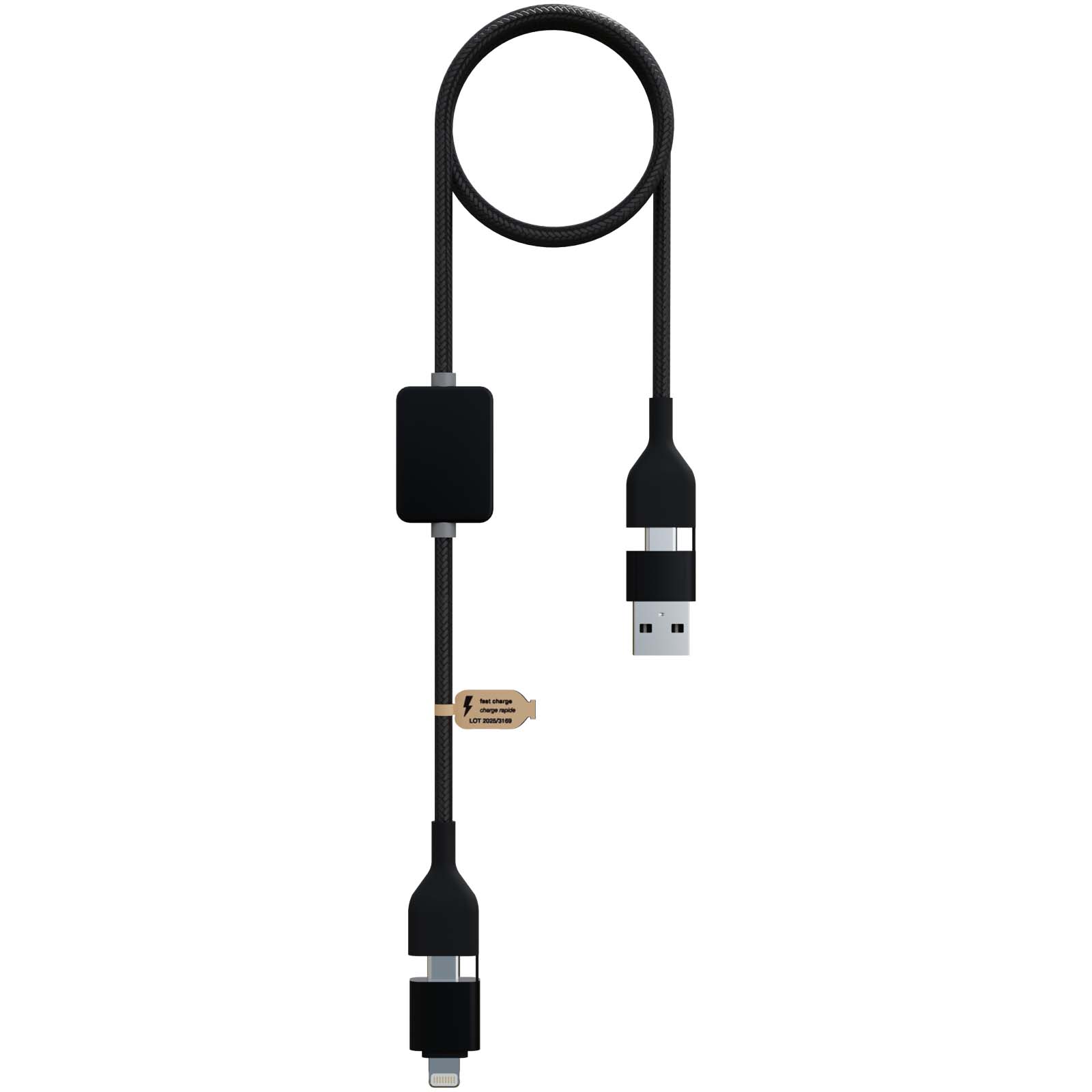 SCX.design C32 60W Ladekabel mit Schalter und Leuchtlogo schwarz