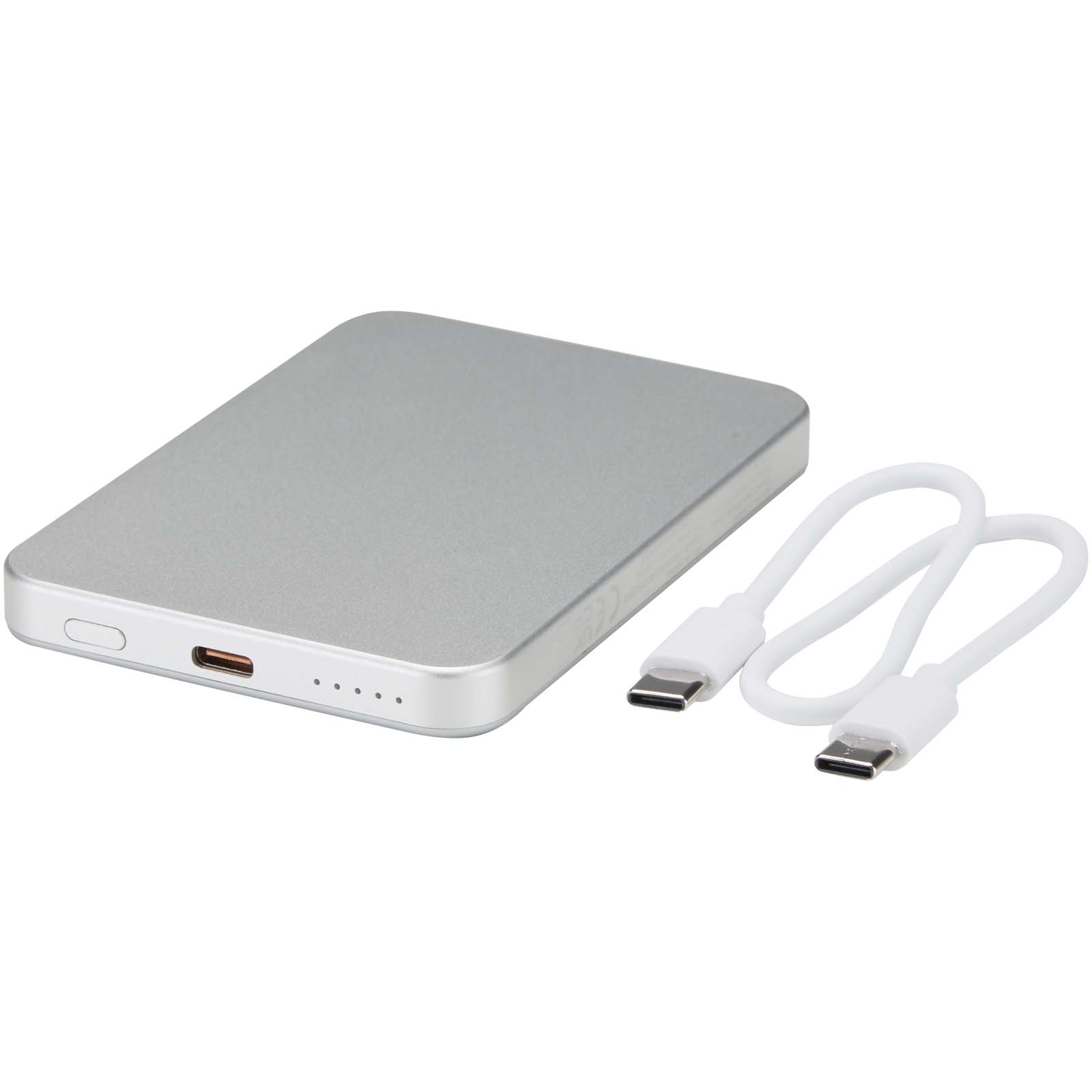 Avis 5000 mAh RCS Powerbank aus recyceltem Aluminium mit Magnetfunktion silber