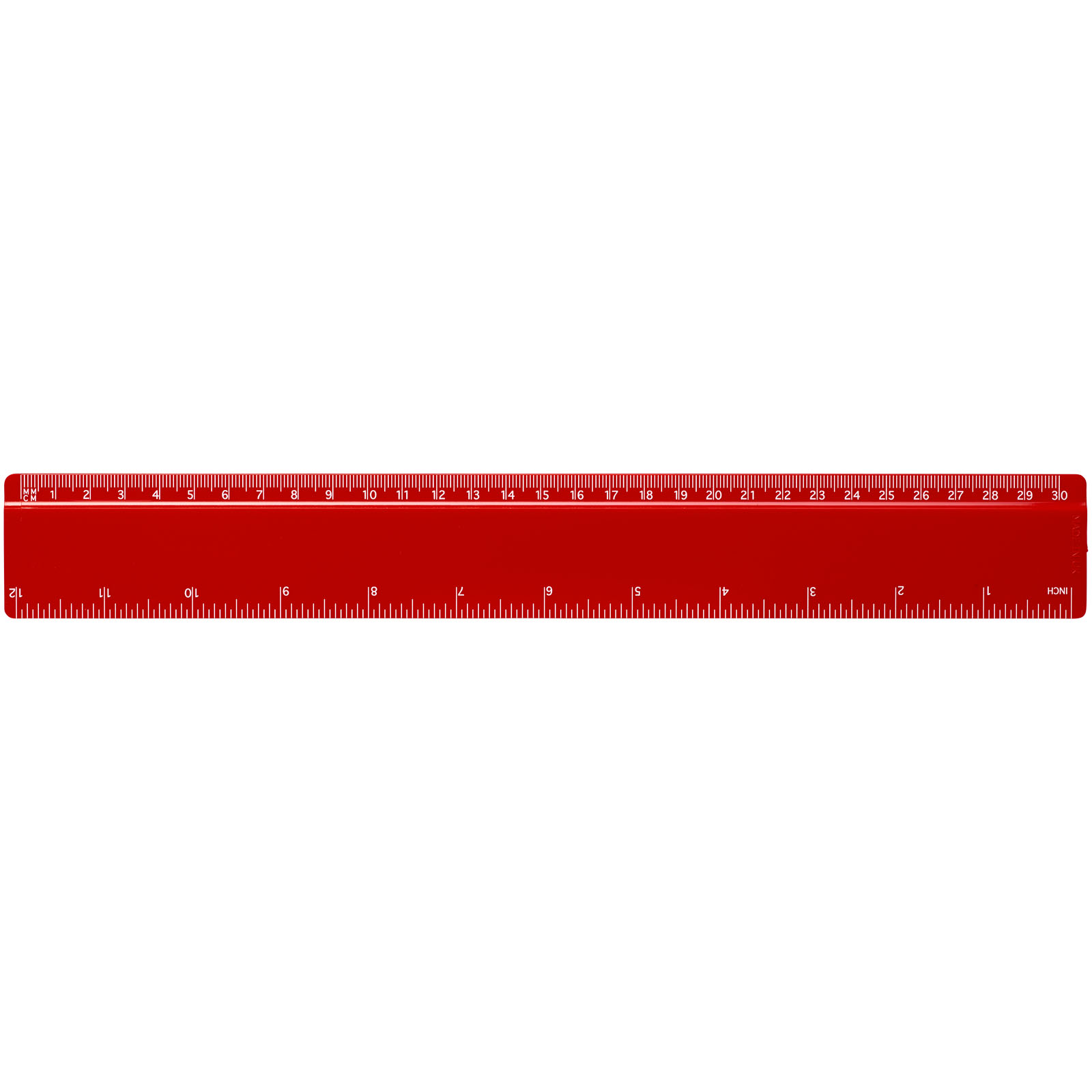 Refari 30 cm Lineal aus recyceltem Kunststoff rot