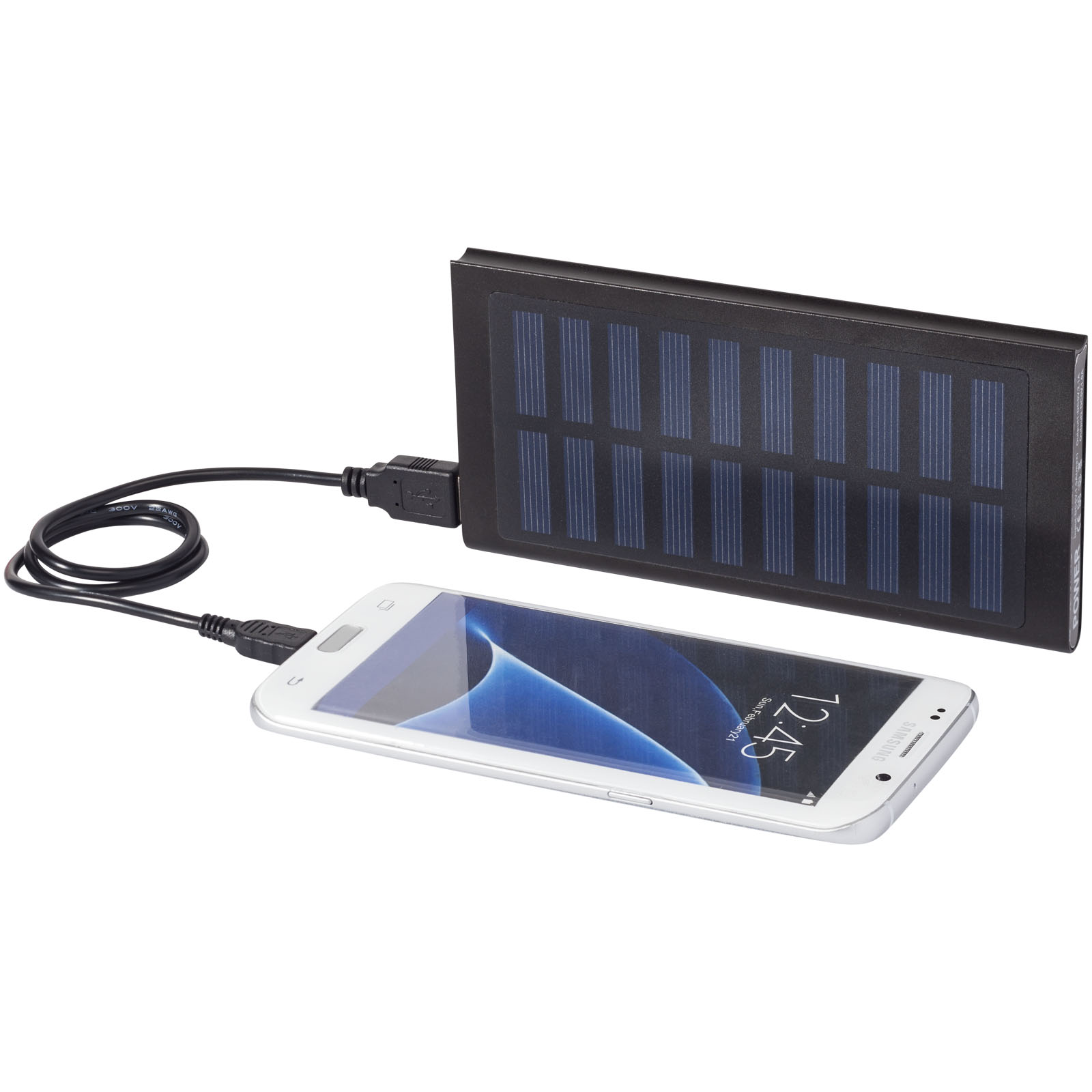 Stellar 8000 mAh Solar Powerbank schwarz