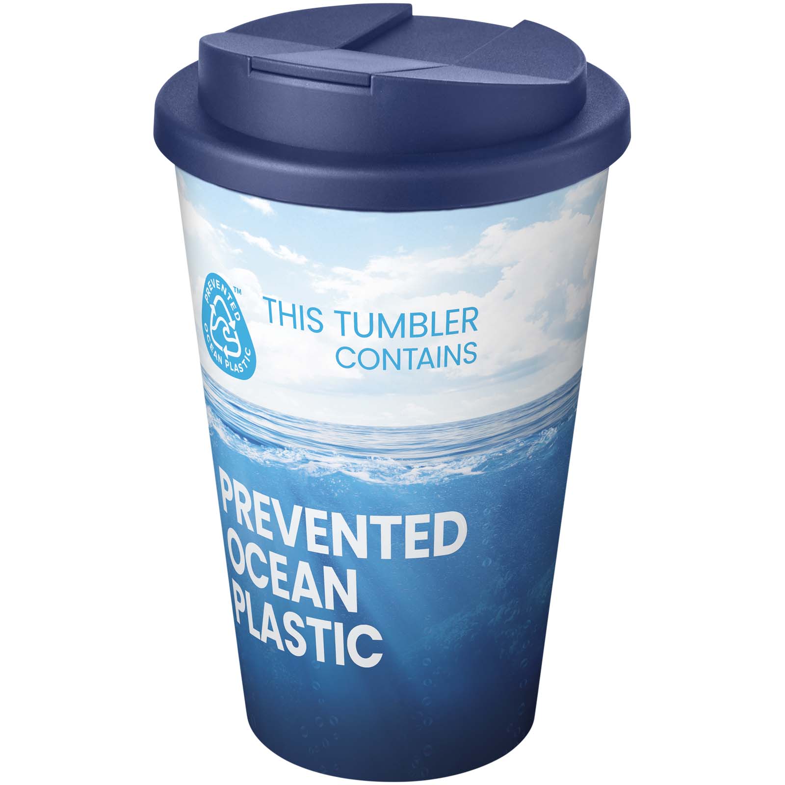 Brite-Americano® POP 350 ml isolierter Trinkbecher mit auslaufsicherem Deckel blau