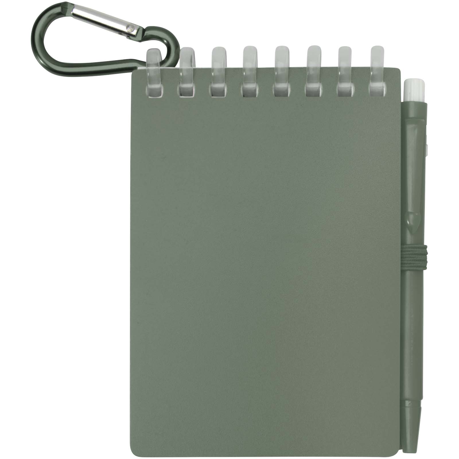 Lig Mini Recyceltes Outdoor-Softcover Notizbuch und Kugelschreiber Set (schwarze Mine) heather grün