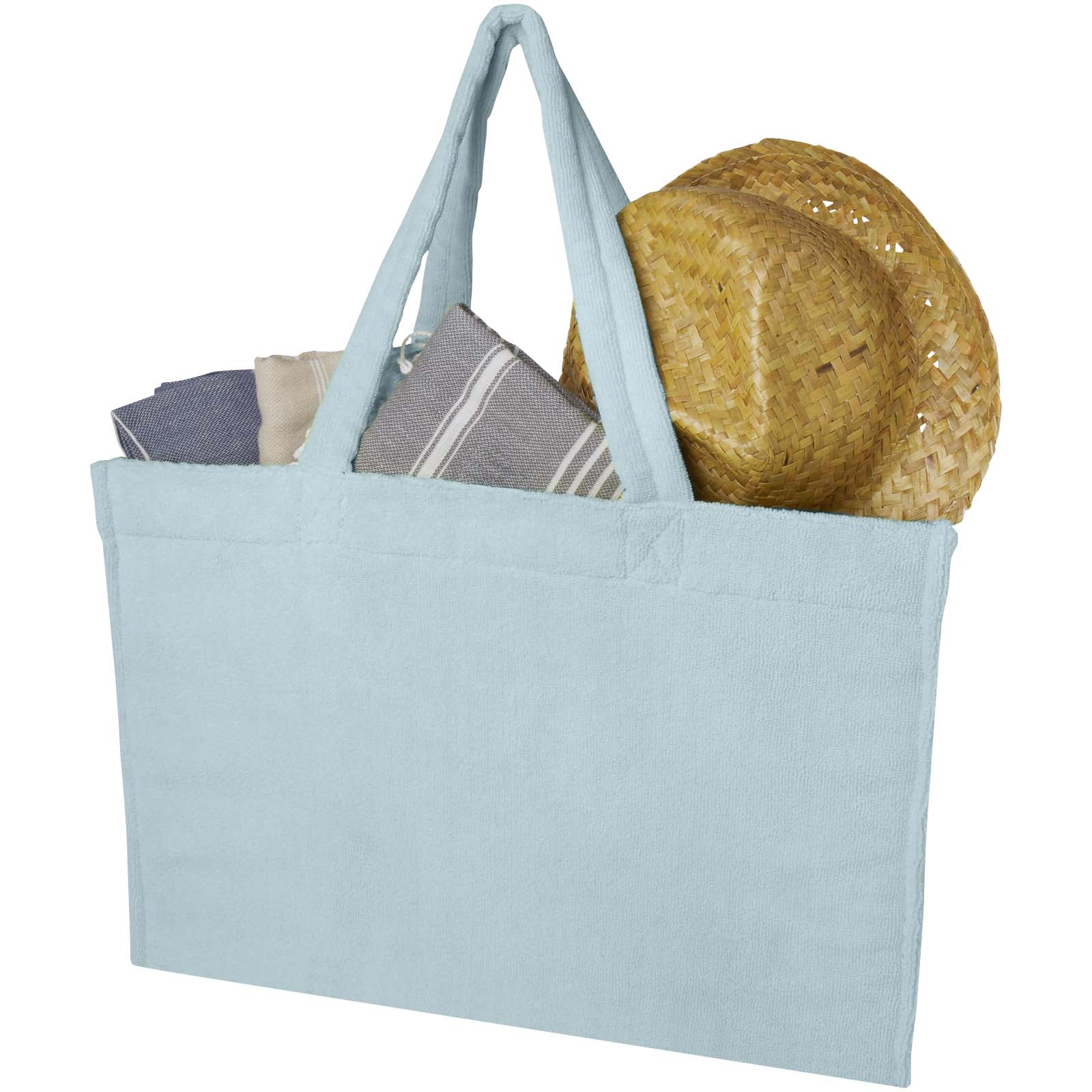 Siam GRS-recycelte Strandtragetasche aus Frottee 13 L wolkenblau