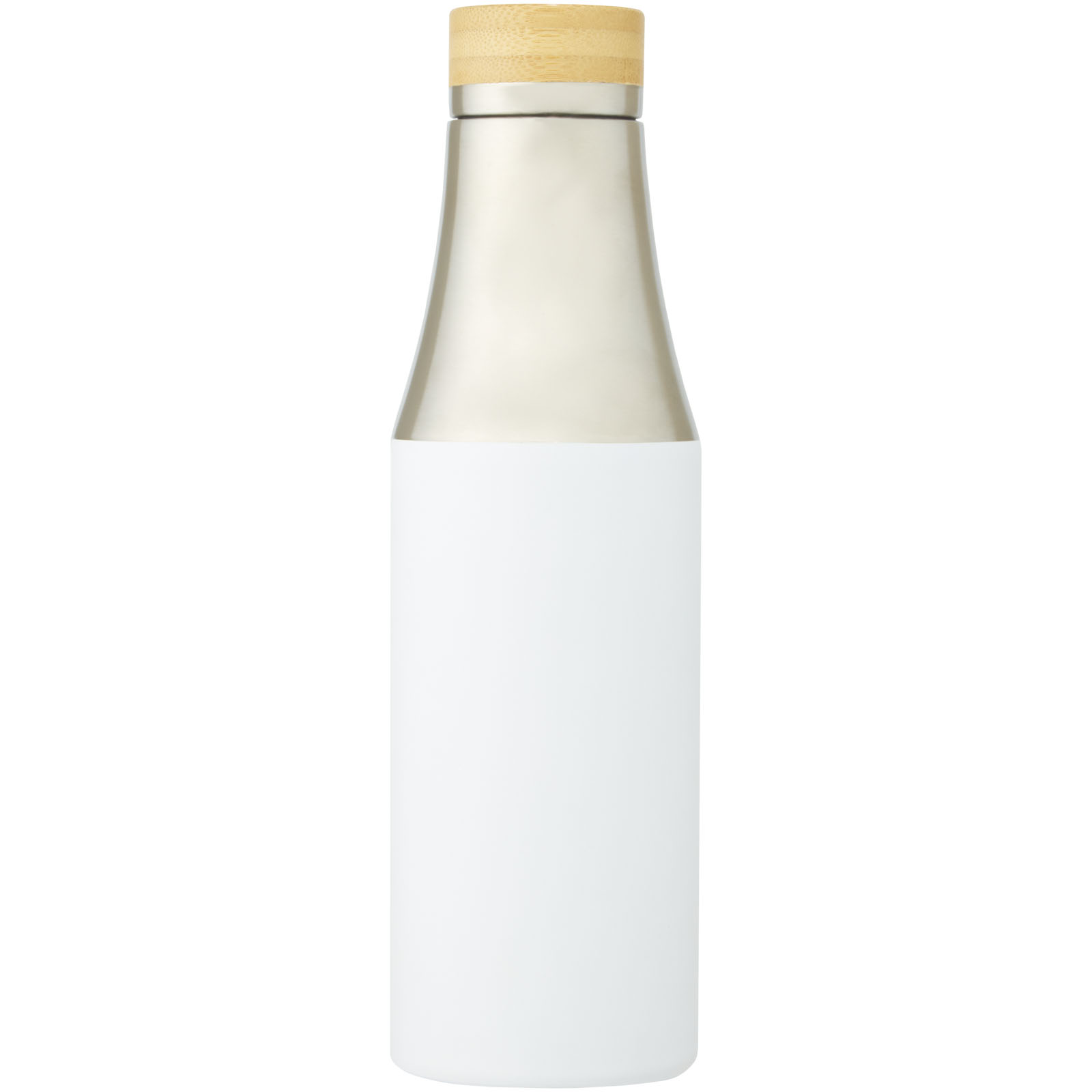 Hulan 540 ml Kupfer-Vakuum Isolierflasche mit Bambusdeckel weiss