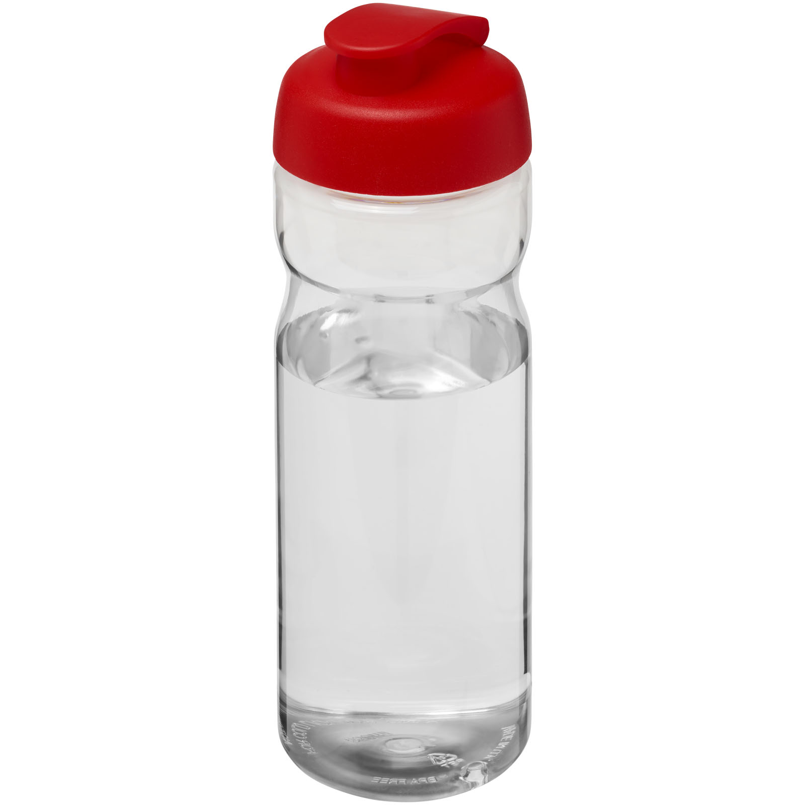 H2O Active® Base 650 ml Sportflasche mit Klappdeckel transparent, rot