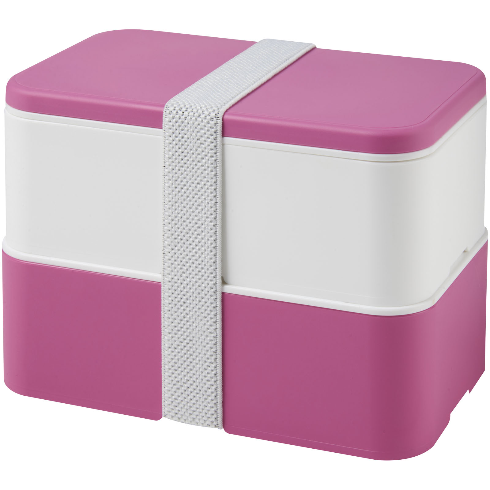 MIYO 700+700 ml Doppel-Lunchbox rosa, weiss, weiss