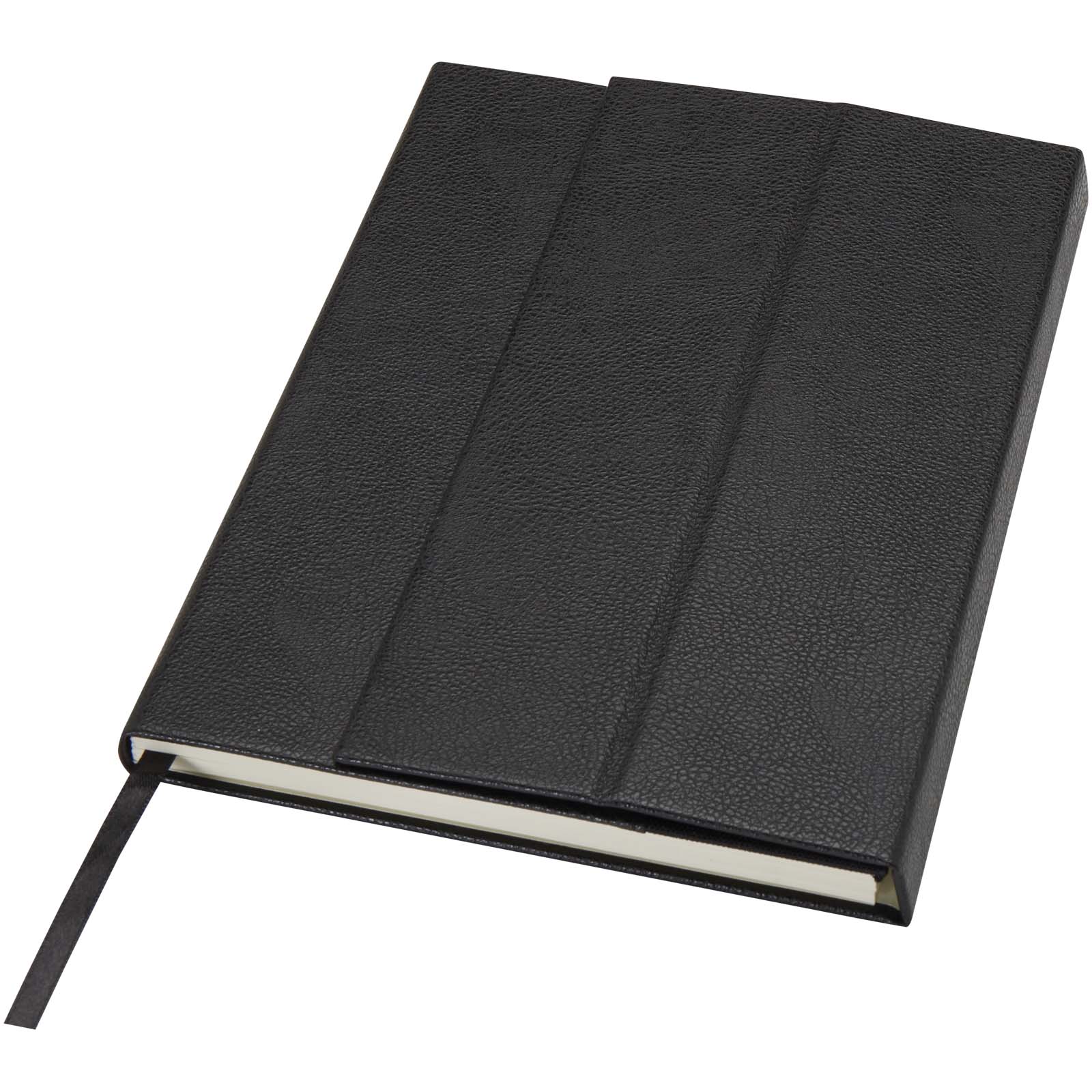 Alejandra A5 Hardcover Notizbuch aus recyceltem Leder schwarz