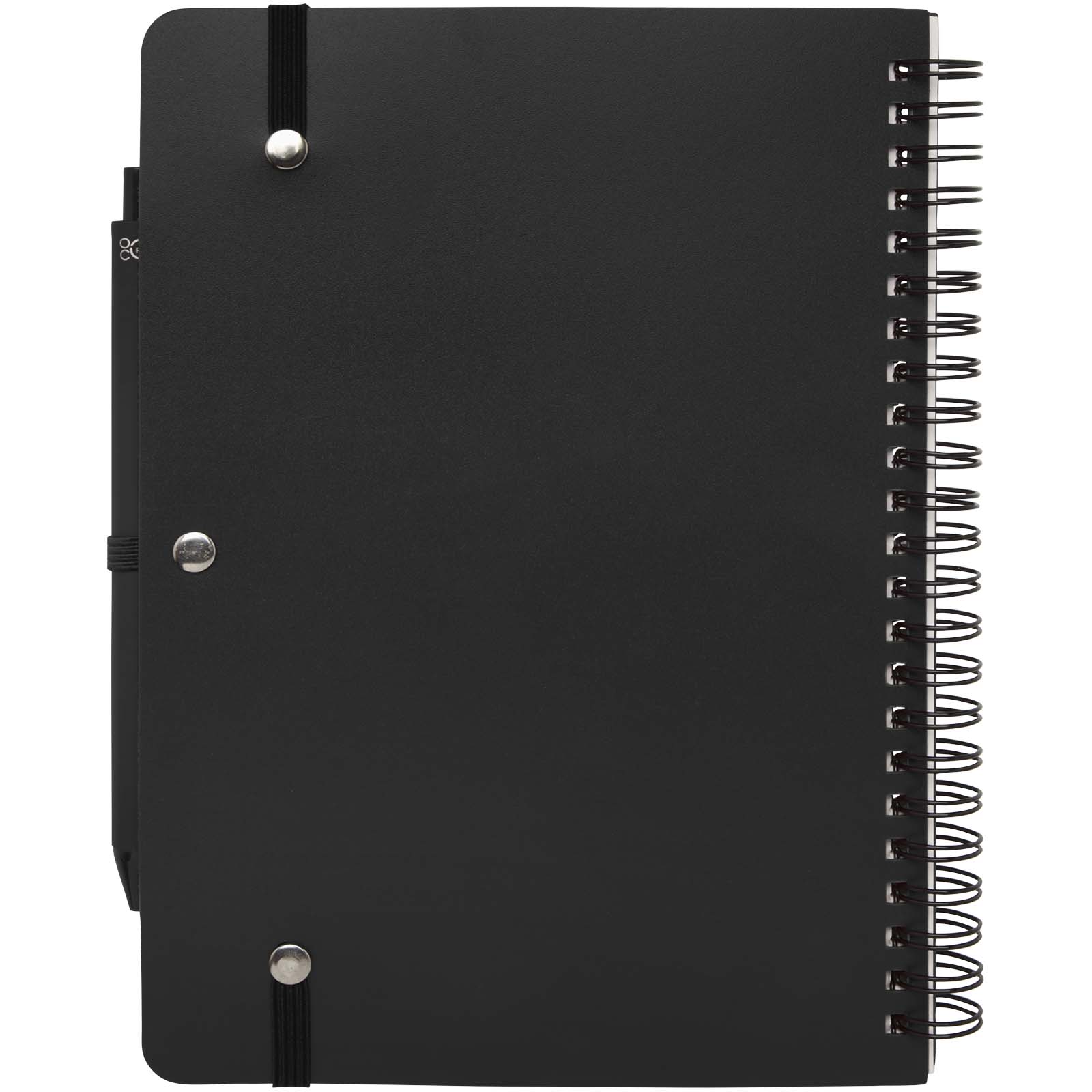 Thalaasa A5 Hardcover Notizbuch mit Kugelschreiber (schwarze Mine) schwarz