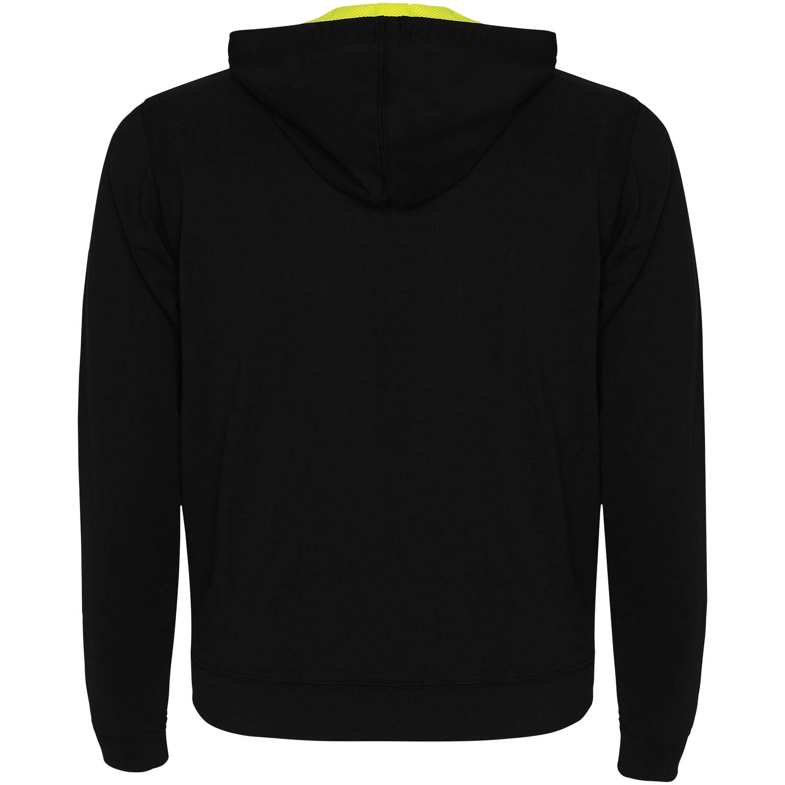 Fuji Kaputzensweatjacke Unisex schwarz, fluorgelb