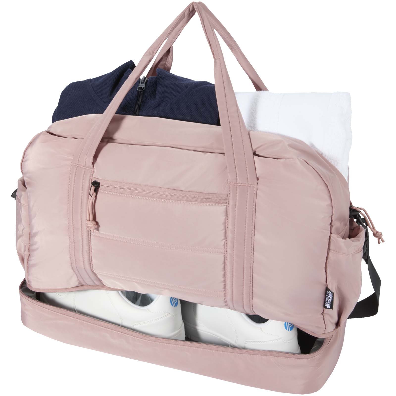 Puffer GRS recycelte Reisetasche mit isoliertem Boden 30L altrosa