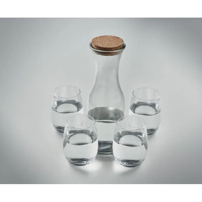 Set aus recyceltem Glas