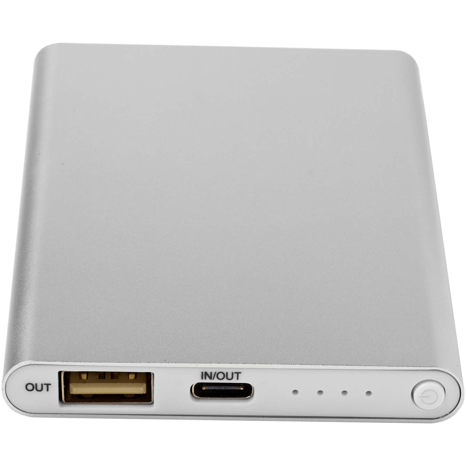Pep 4000 mAh Type-C Powerbank aus recyceltem Aluminium silber