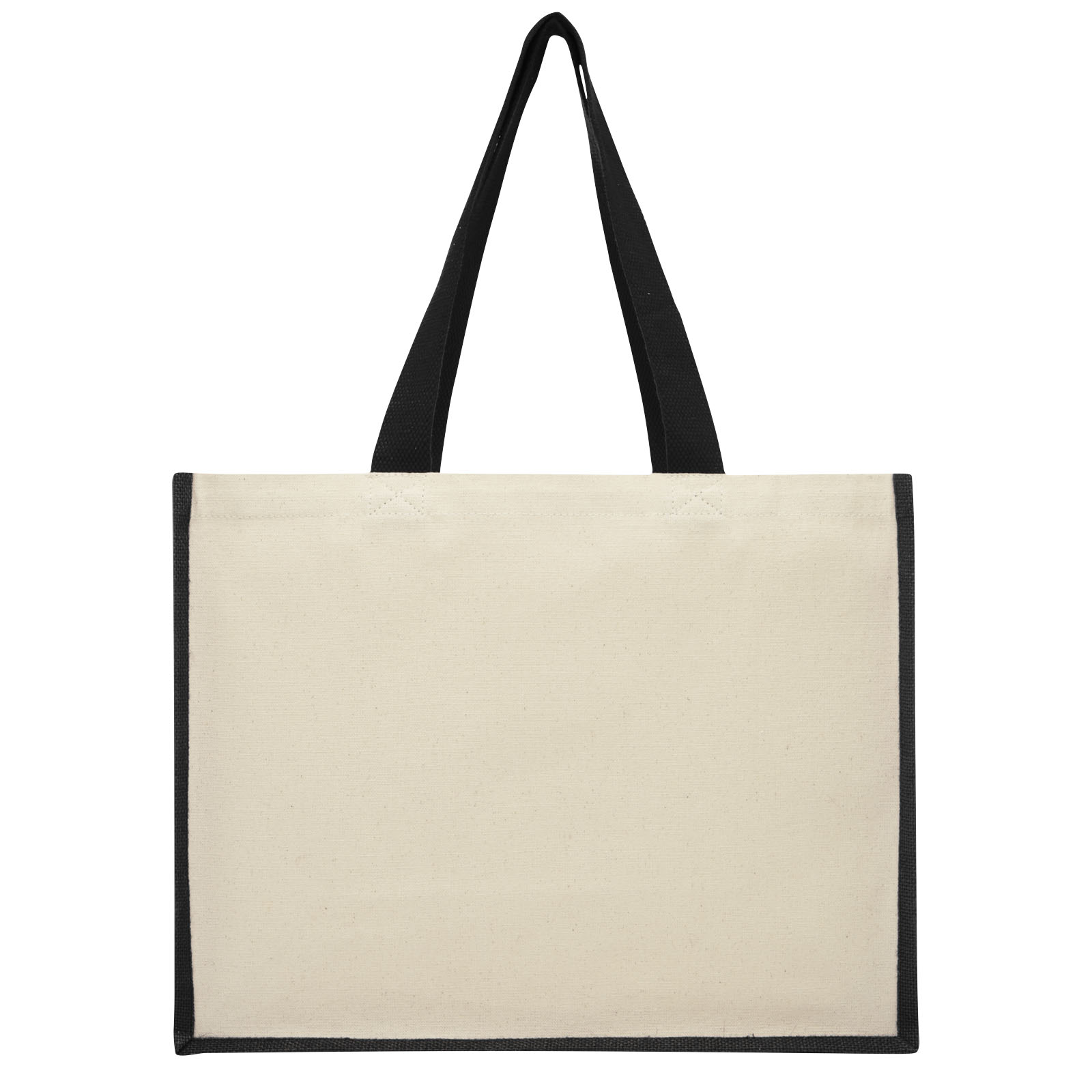 Varai 320 g/m Canvas und Jute Einkaufstasche 23L schwarz