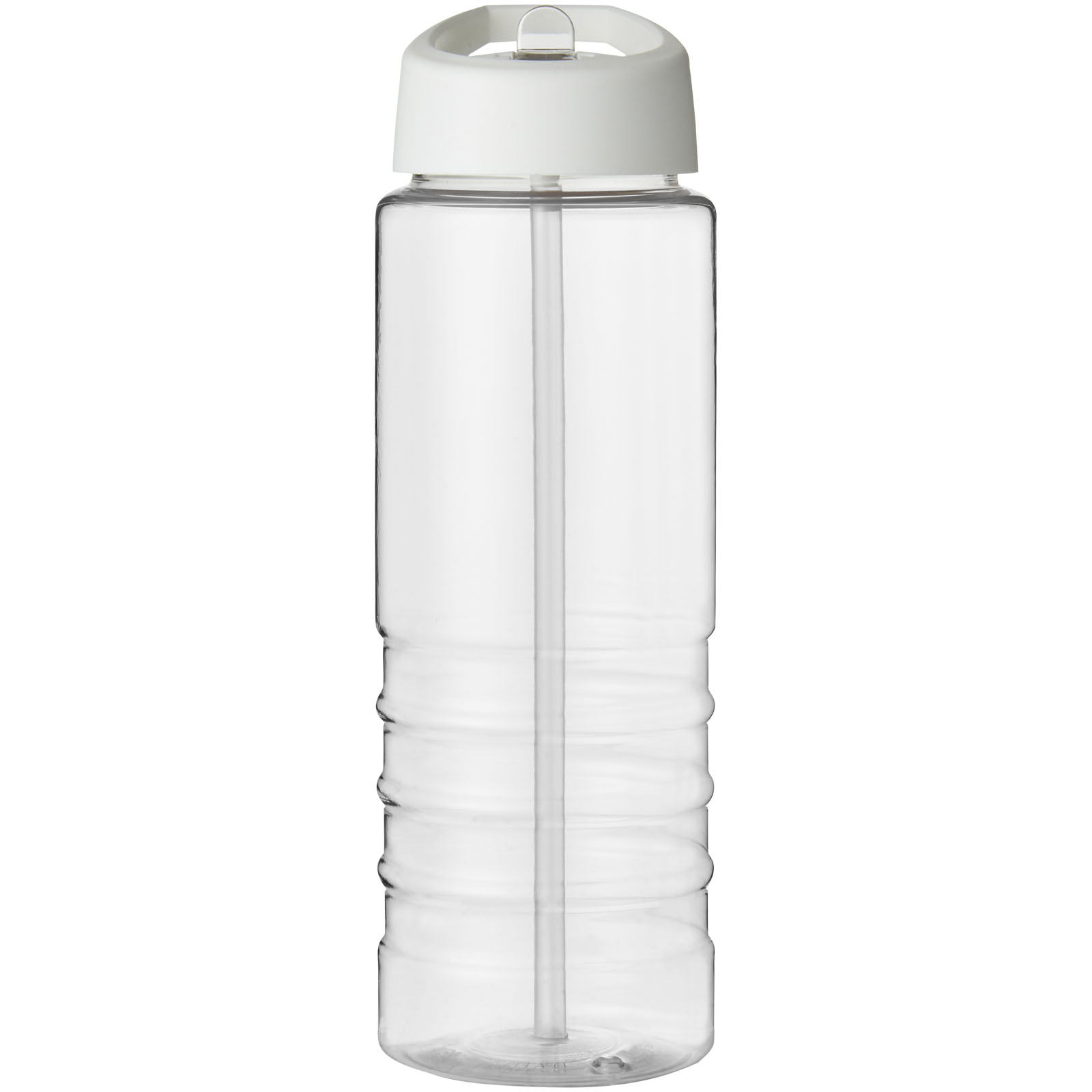 H2O Active® Treble 750 ml Sportflasche mit Ausgussdeckel transparent, weiss