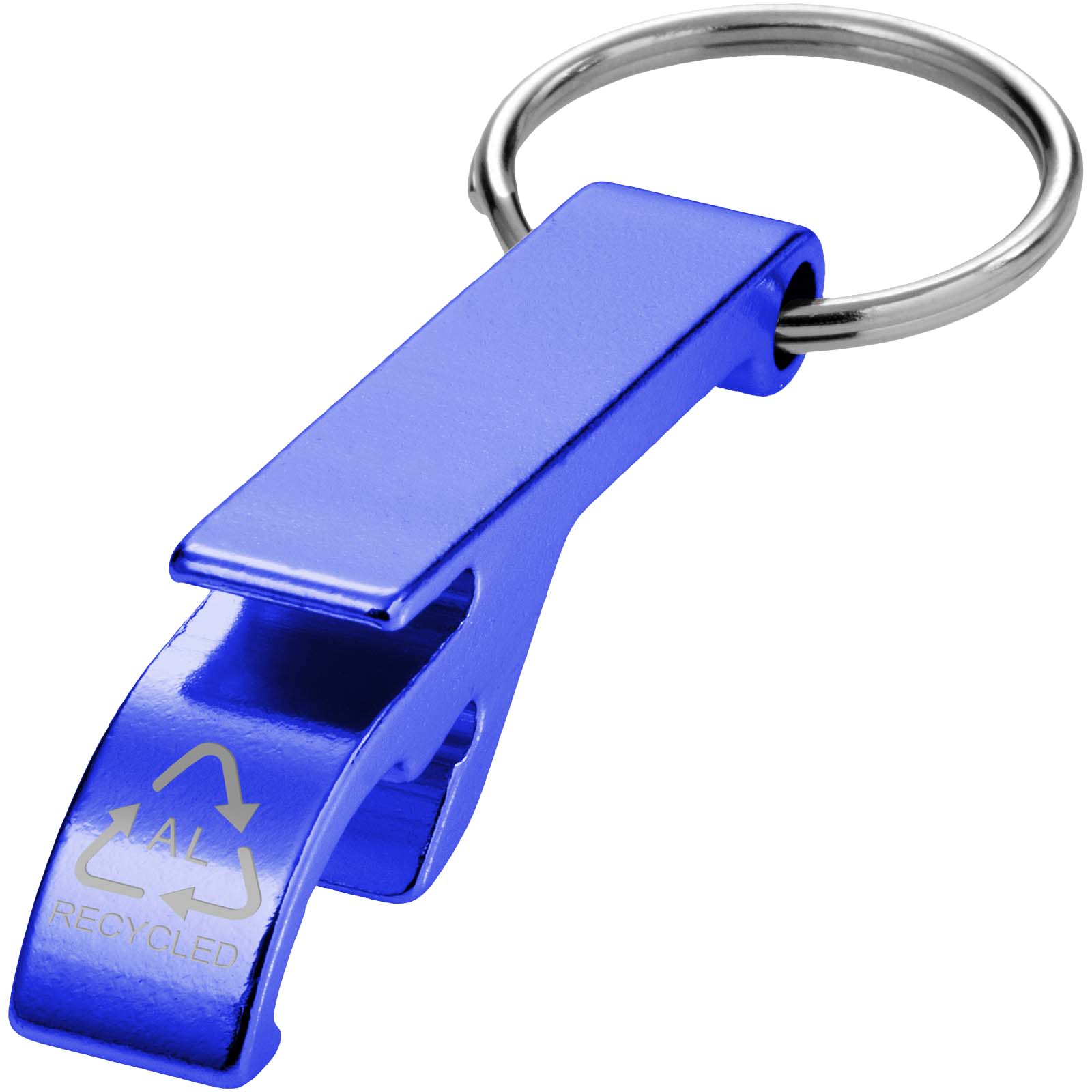 Tao Schlüsselanhänger mit Flaschen- und Dosenöffner aus recyceltem RCS Aluminium royalblau