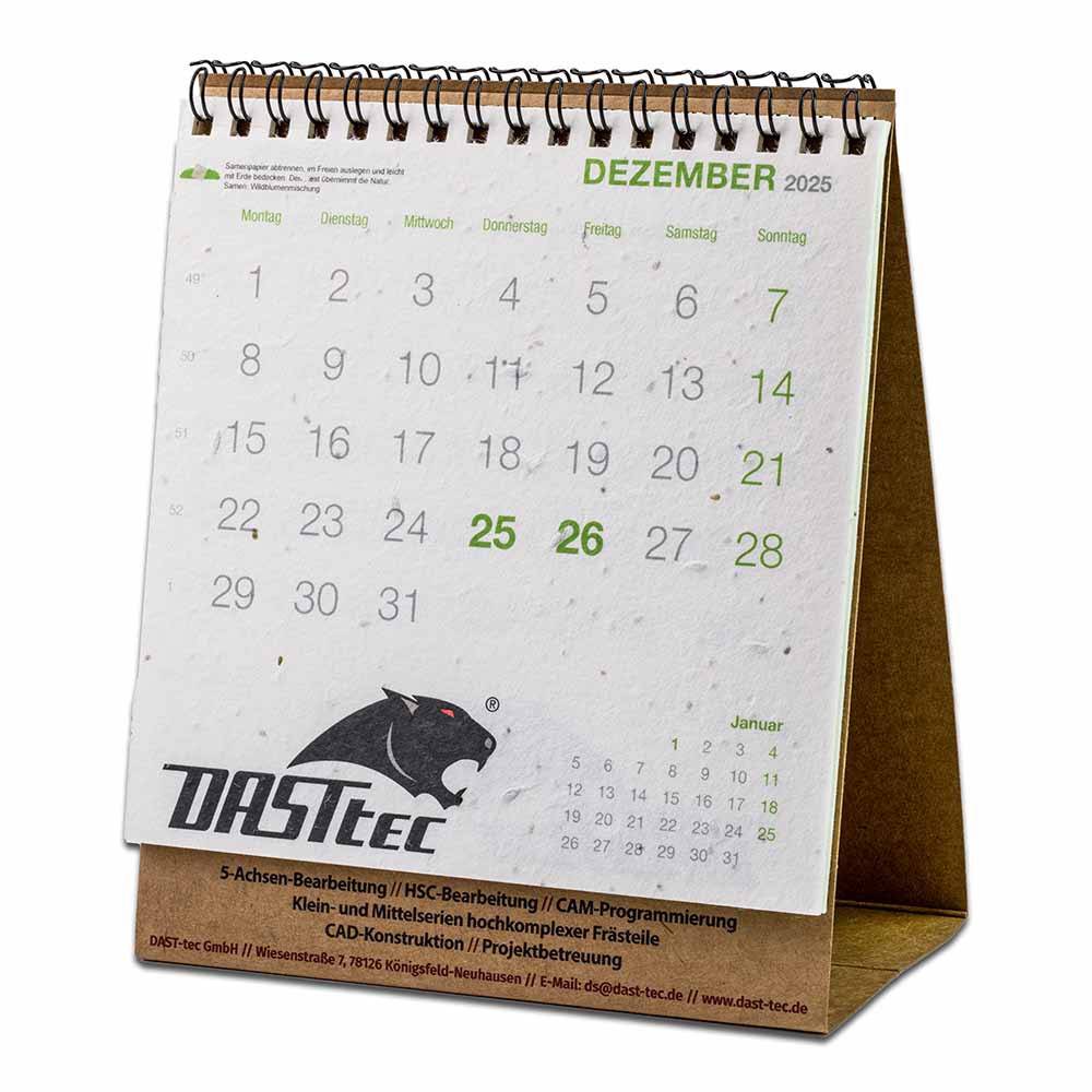 Samenpapier-Tischkalender