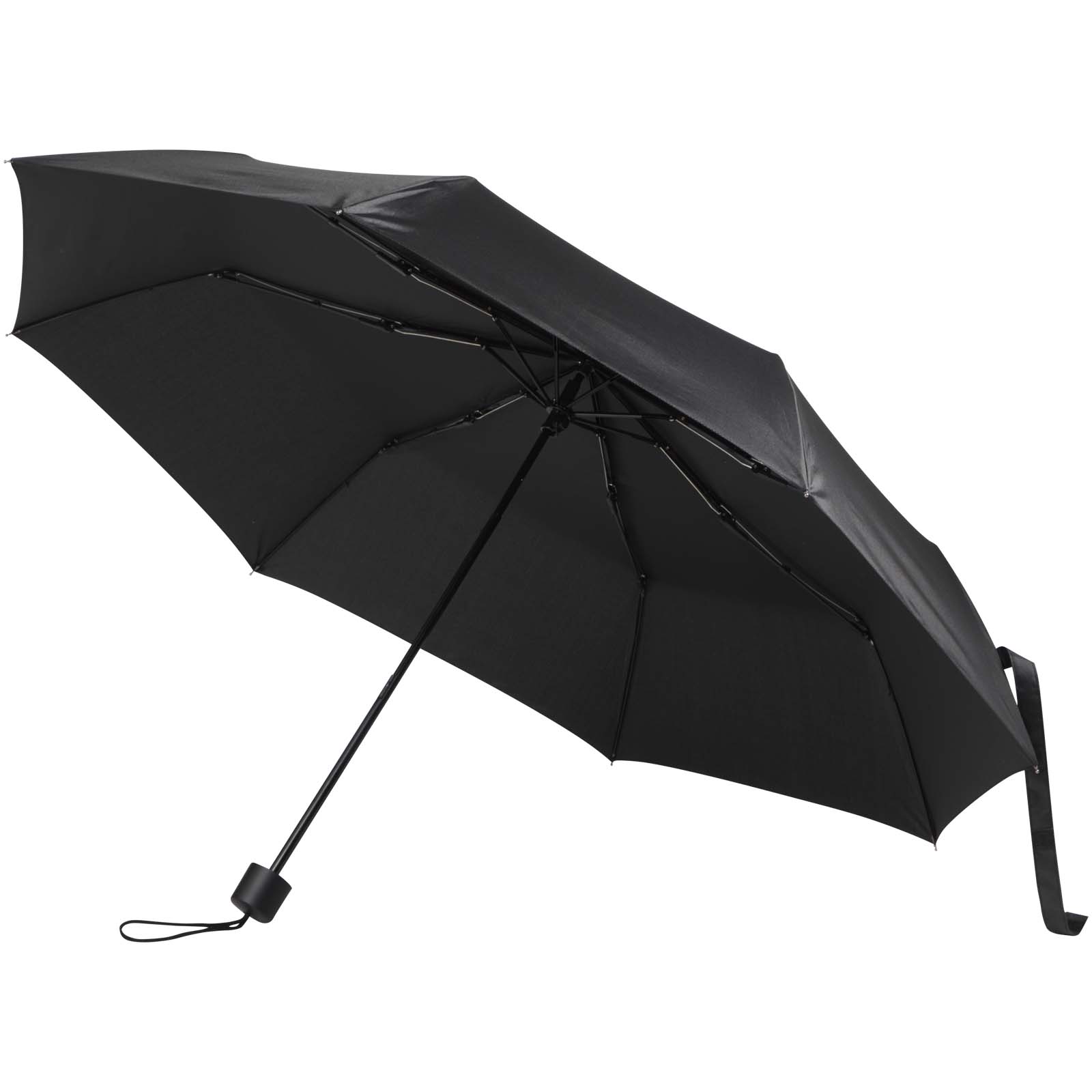 Aaron 23'' faltbarer manueller Regenschirm schwarz