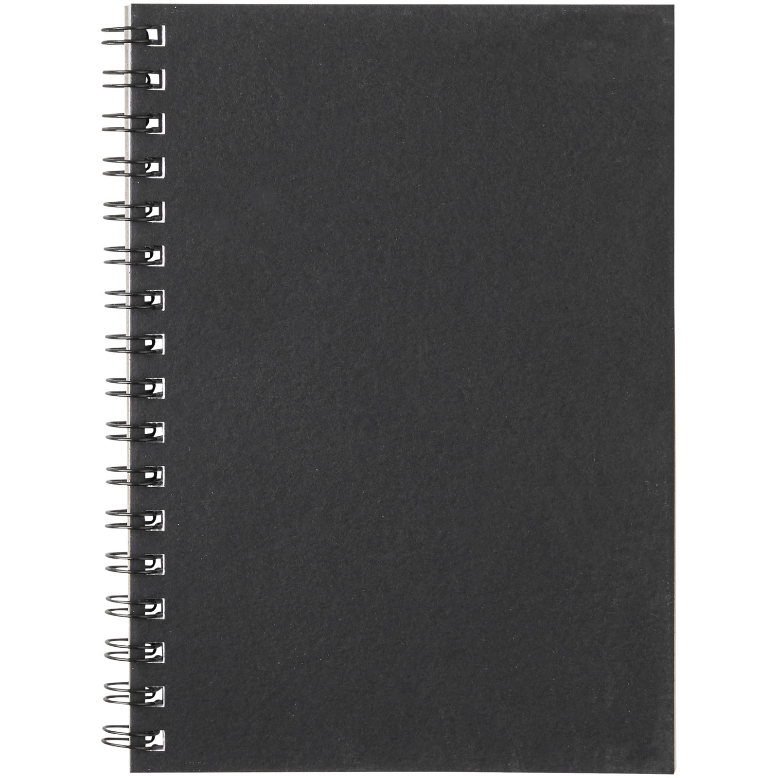Desk-Mate® A6 farbiges Notizbuch mit Spiralbindung schwarz