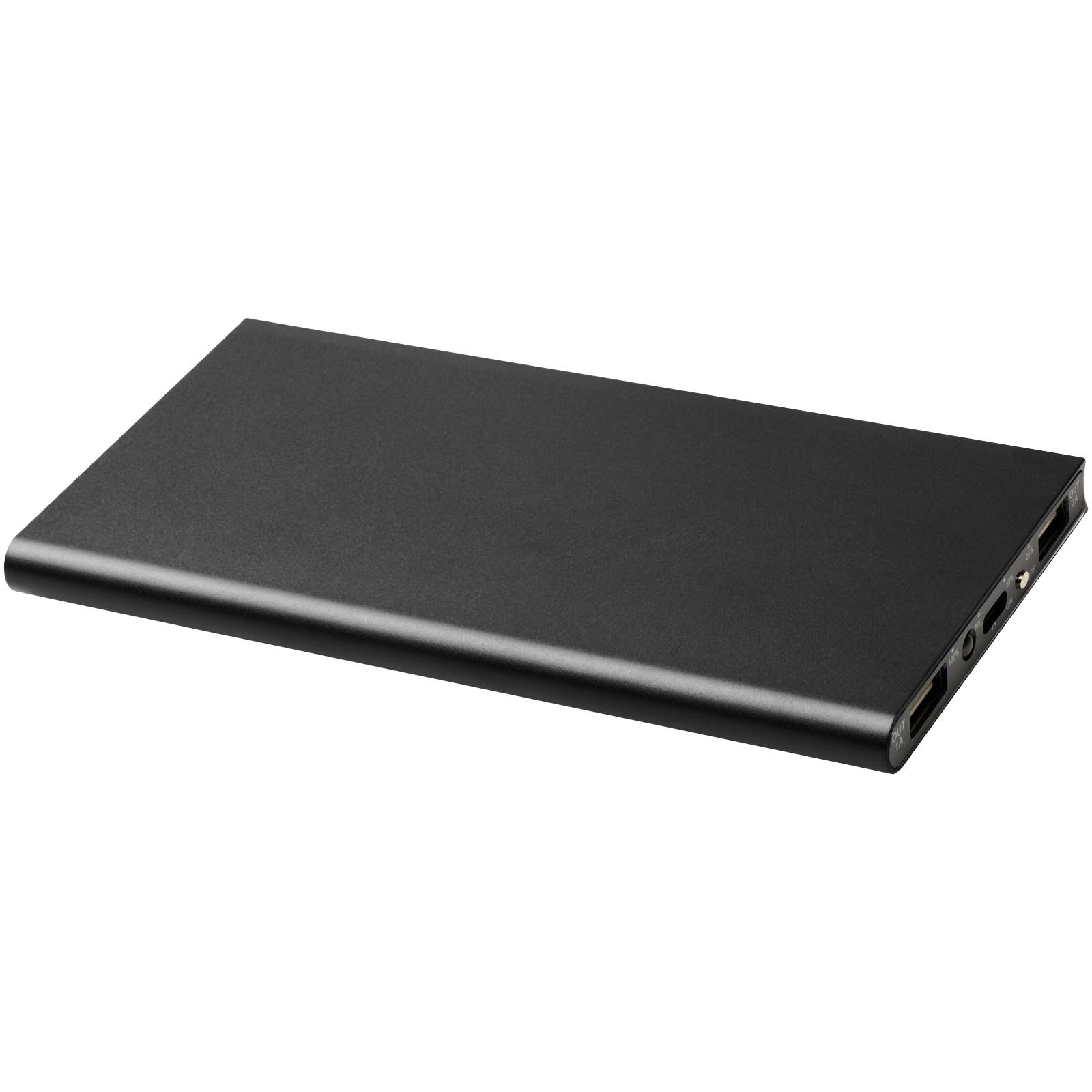 Plate 8000 mAh Aluminium-Powerbank schwarz