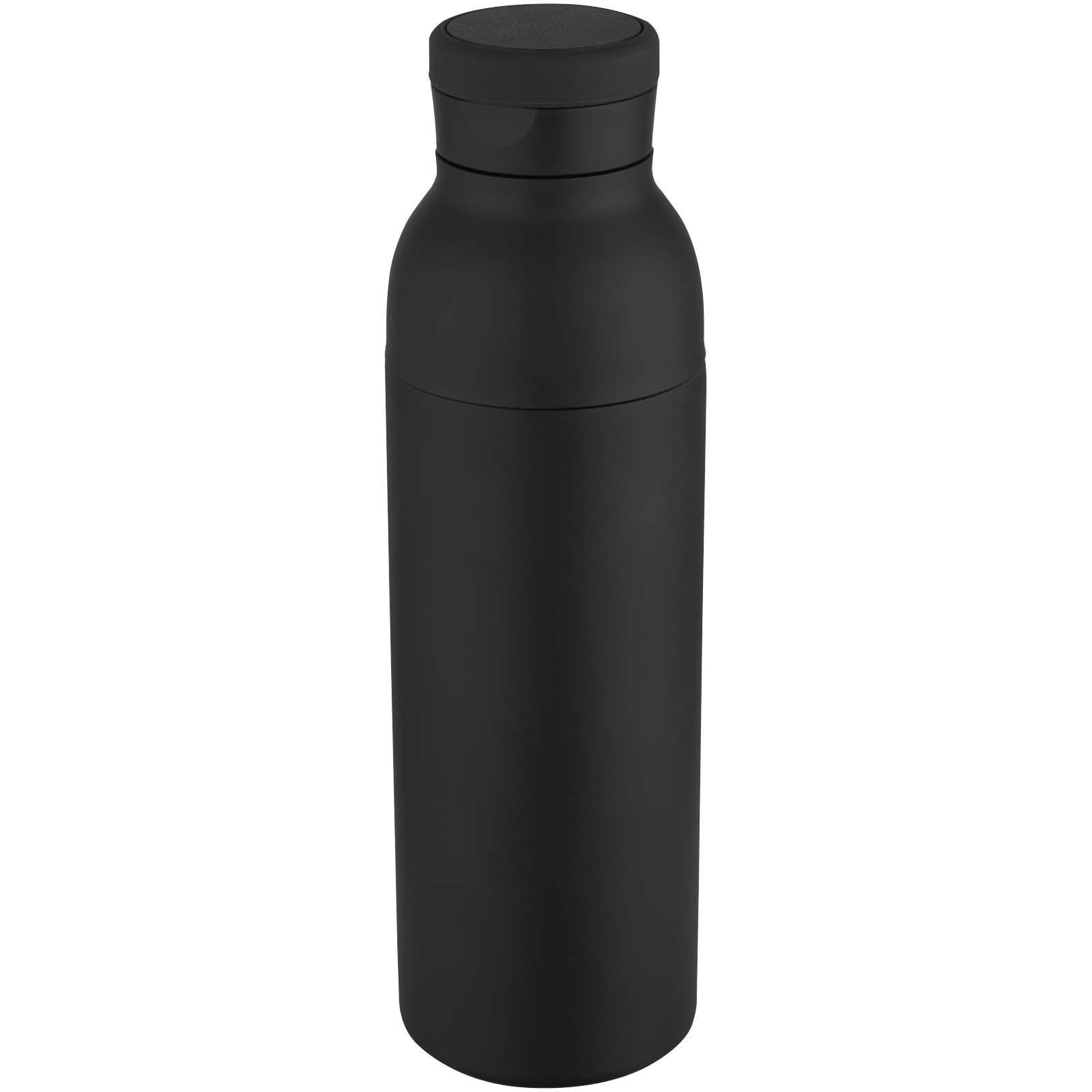 Illuminate 650 ml RCS doppelwandige Isolierflasche aus recyceltem Edelstahl schwarz