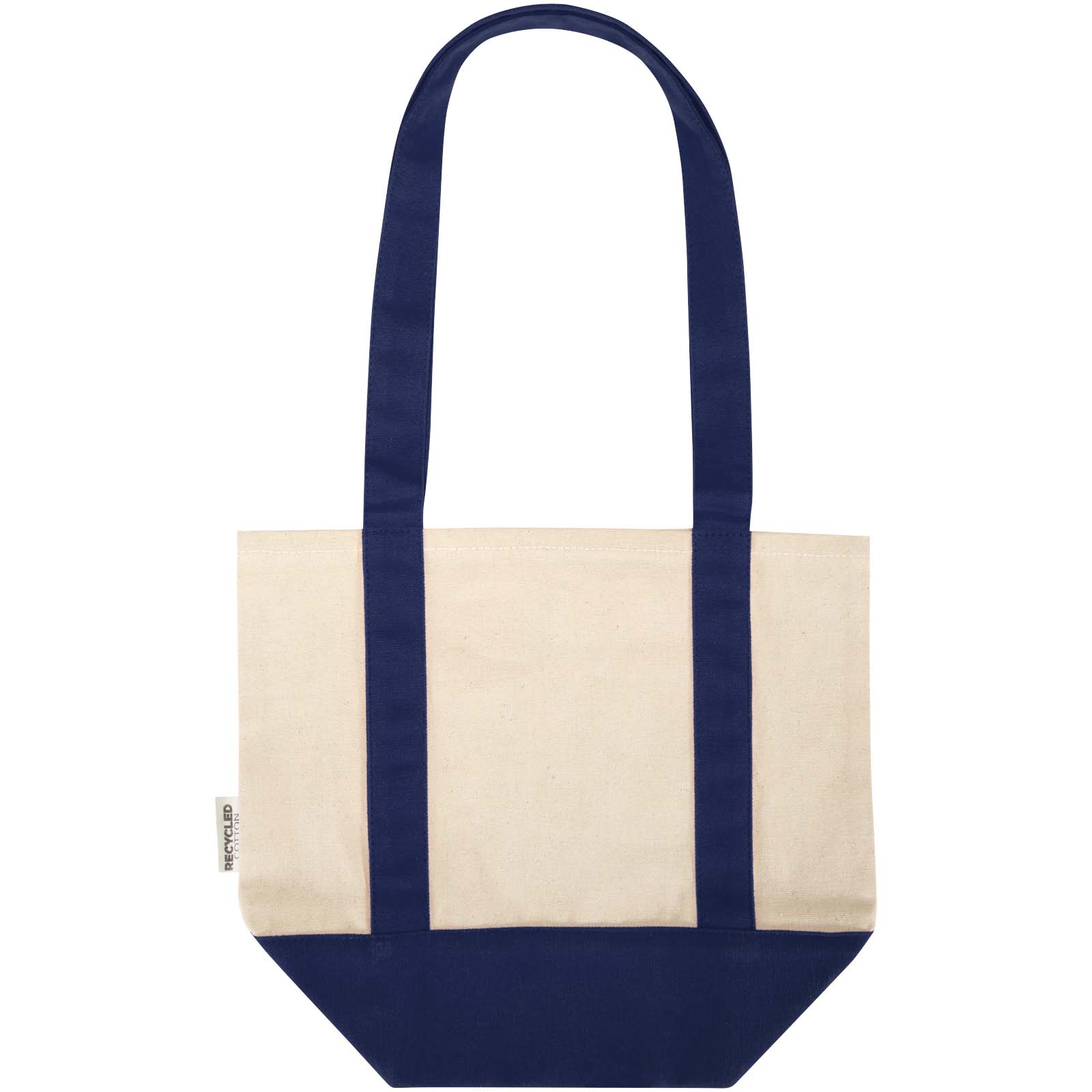 Sam 320 g/m² Mini-Tragetasche aus GRS recycelter Baumwolle navy, natur