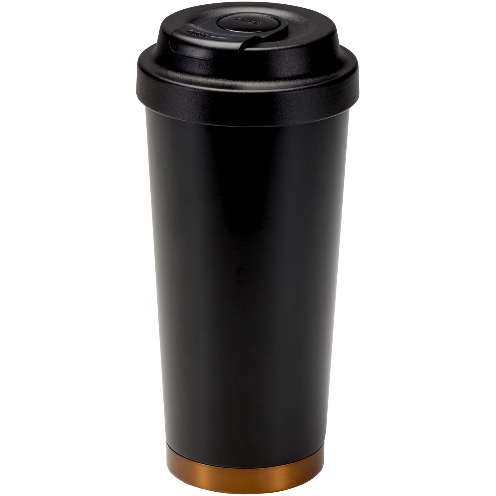 Hampton 480 ml RCS vakuumisolierter One-Touch Becher aus recyceltem Edelstahl schwarz