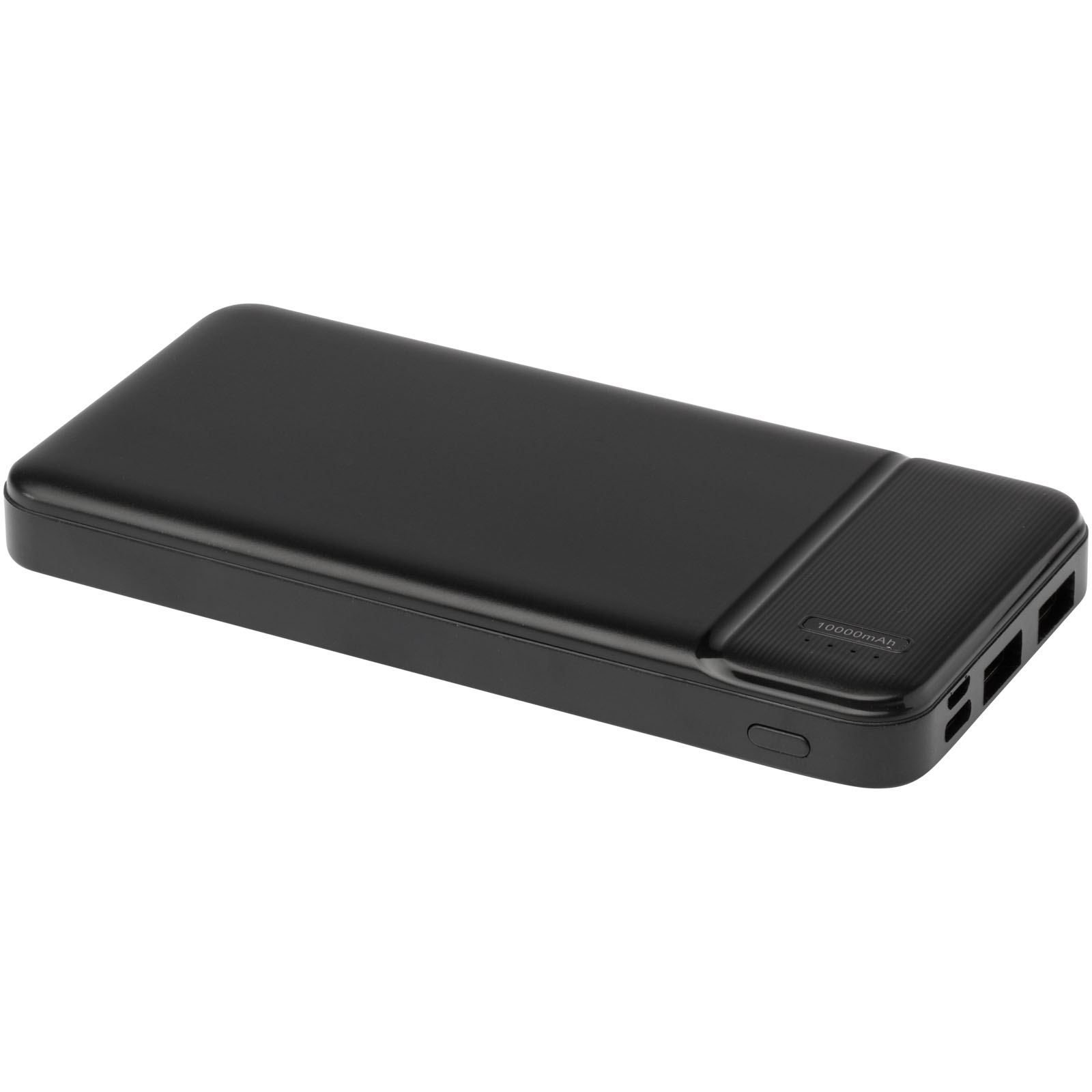 Loop 10.000 mAh Powerbank aus recyceltem Kunststoff schwarz