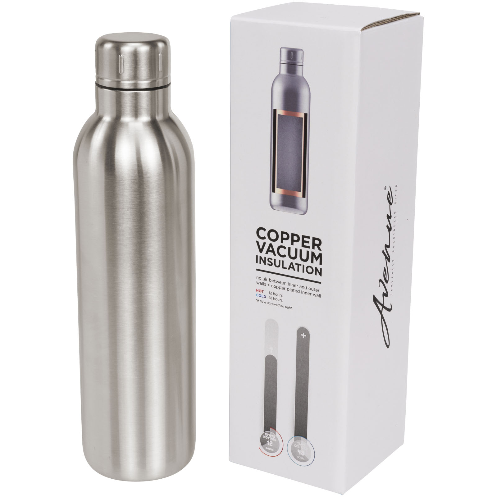 Odin 510 ml Kupfer-Vakuum Isolierflasche silber
